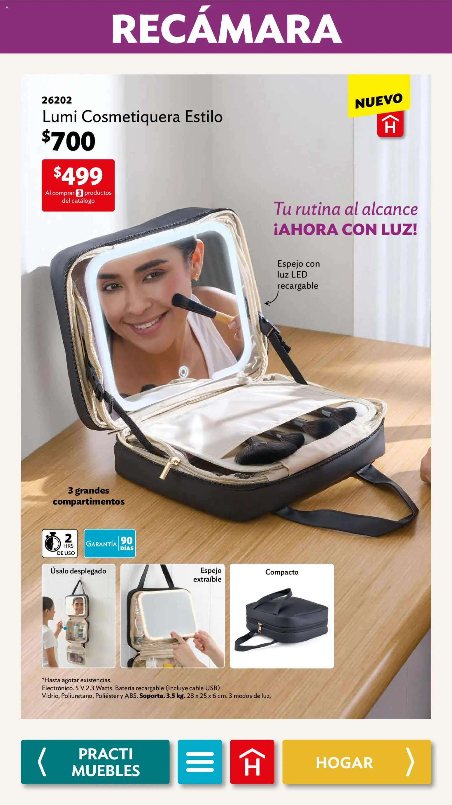 Nuevas ofertas de Betterware válidas en toda la República Mexicana desde el 02/02/2026. ¡Encuentra las mejores ofertas en Betterware campaña 2 2026! | Página: 16 | Productos: Luz LED, Cable, Batería, Espejo