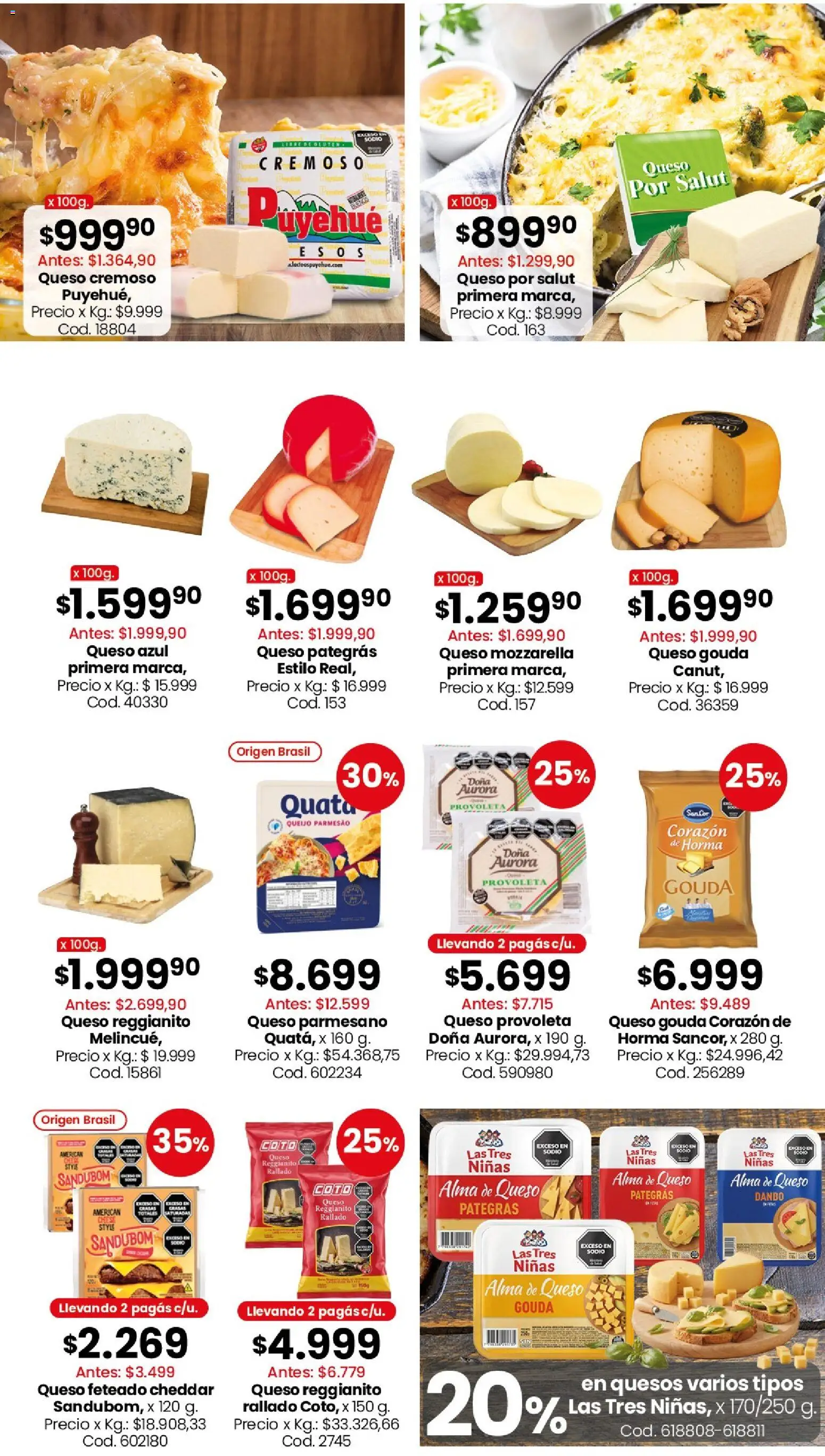 Coto - Ofertas │ válido desde el 31/08/2026 | Página: 8 | Productos: Queso parmesano, Queso Gouda, Queso azul, Queso