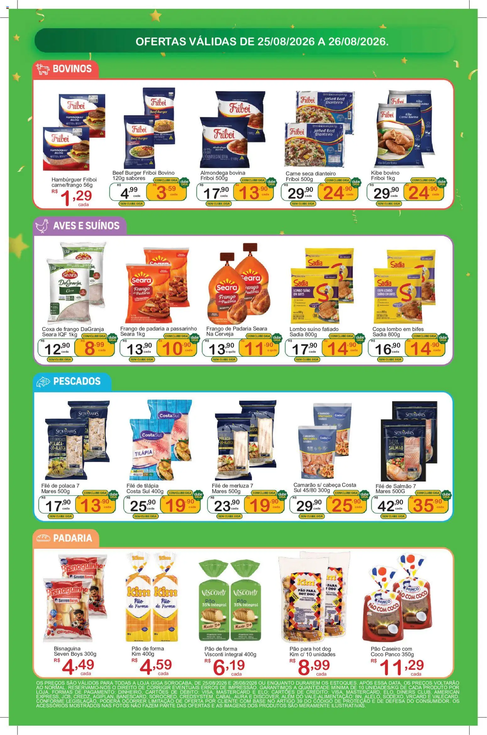 GIGA Atacado Folheto - válido de 25/08/2026 | Página: 2 | Produtos: Carne bovina, Salmão, Carne, Frango