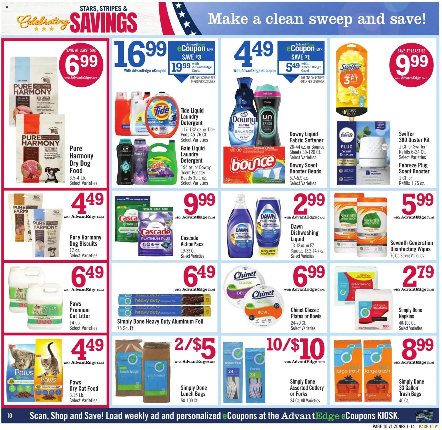 Price Chopper Weekly Ad - valid from 31.05.2026 | Page: 10 | Products: Cat Food, Cat Litter, Fabric softener, Beef