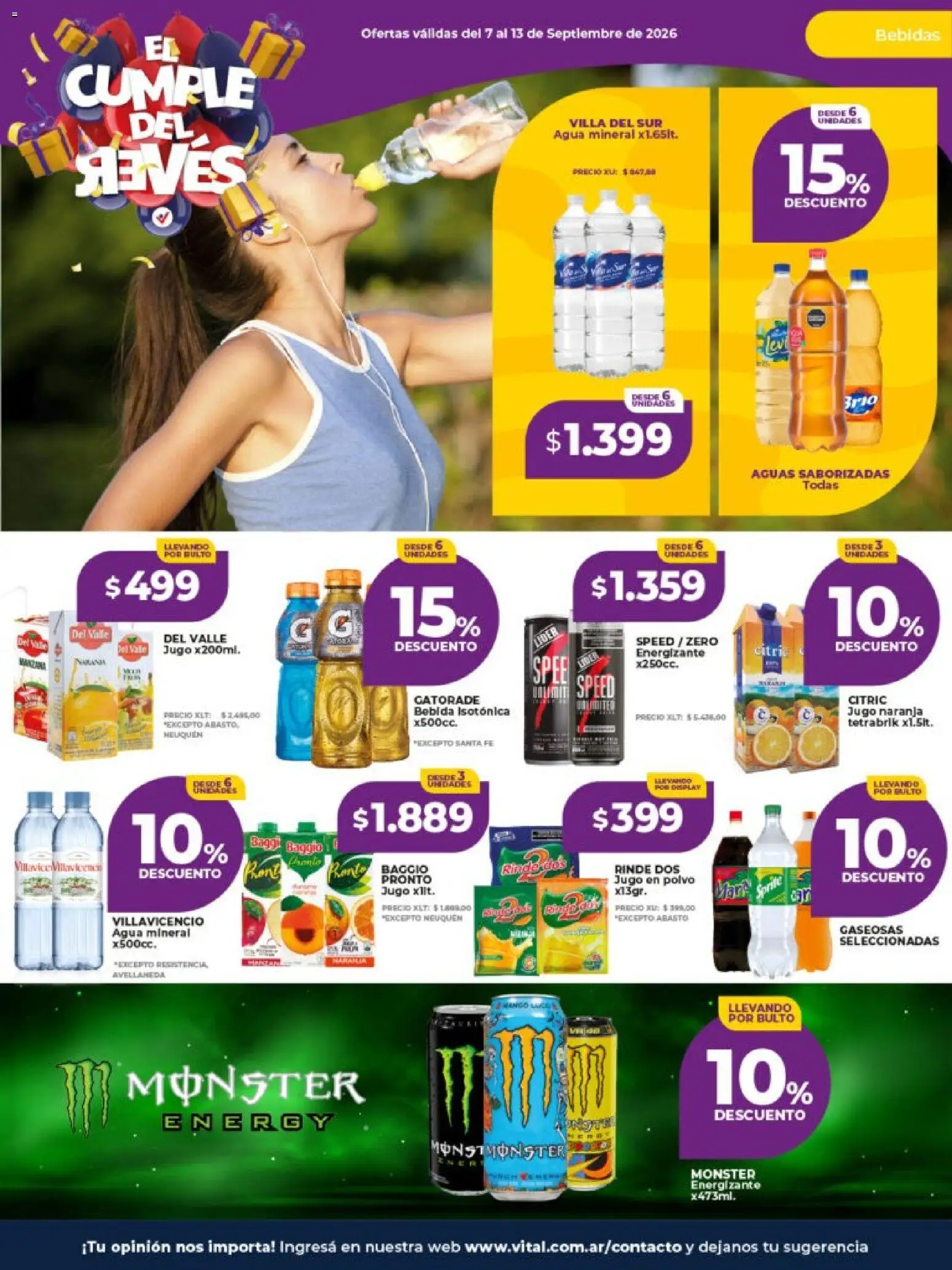 Vital - Ofertas │ válido desde el 07/09/2026 | Página: 16 | Productos: Bebida isotónica, Sprite, Bebidas, Manzana