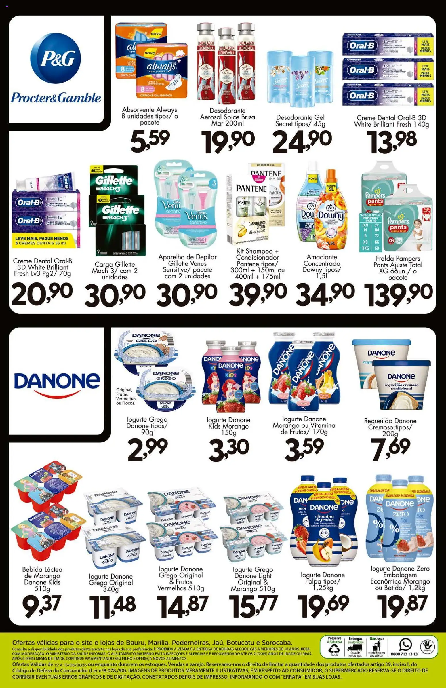 Confiança Folheto - válido de 12.06.2026 | Página: 9 | Produtos: Shampoo, Desodorante, Iogurte, Absorvente