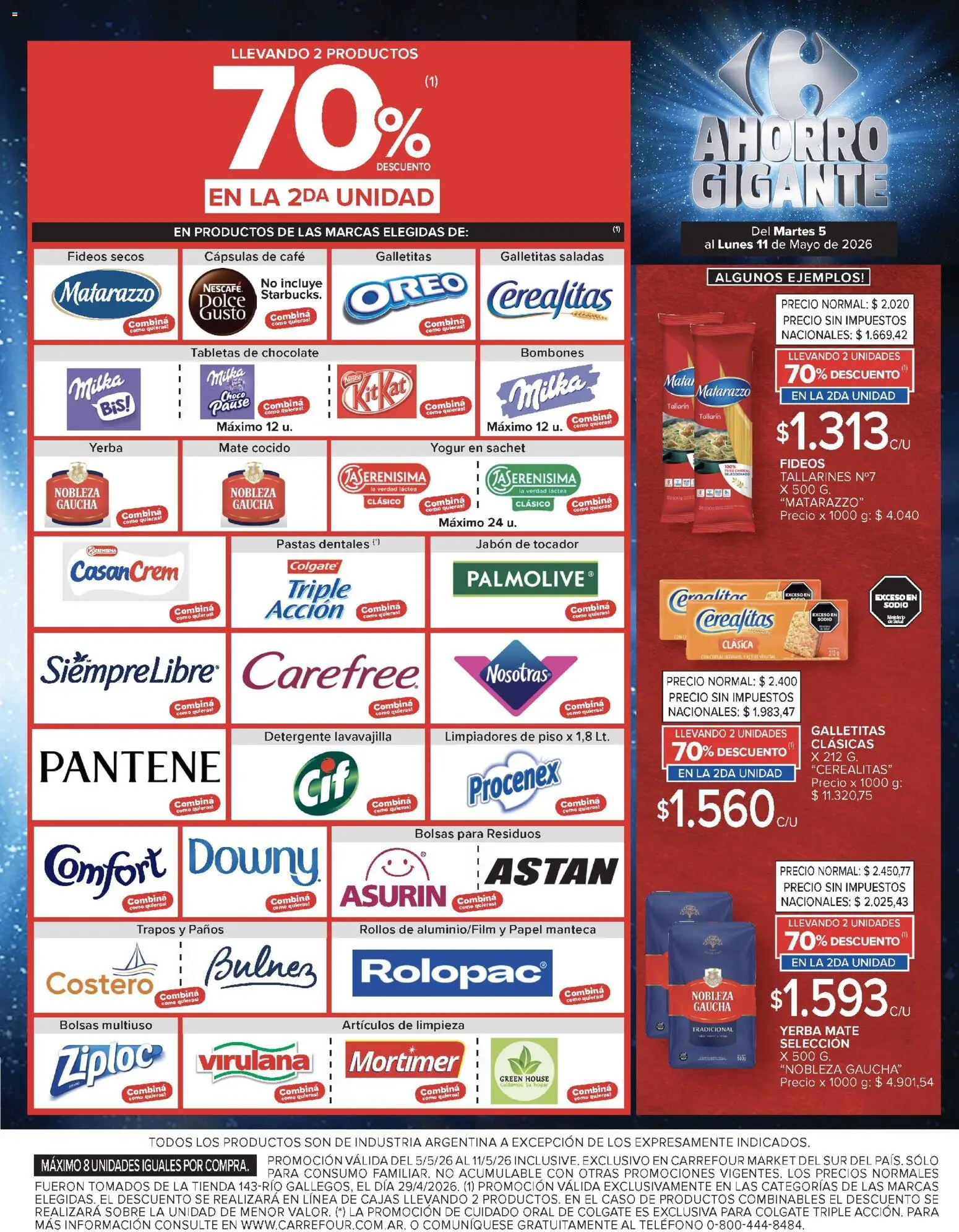 Carrefour Market catálogo │ válido desde el 05.05.2026 | Página: 4 | Productos: Sobre, Bombones, Fideos, Mate cocido