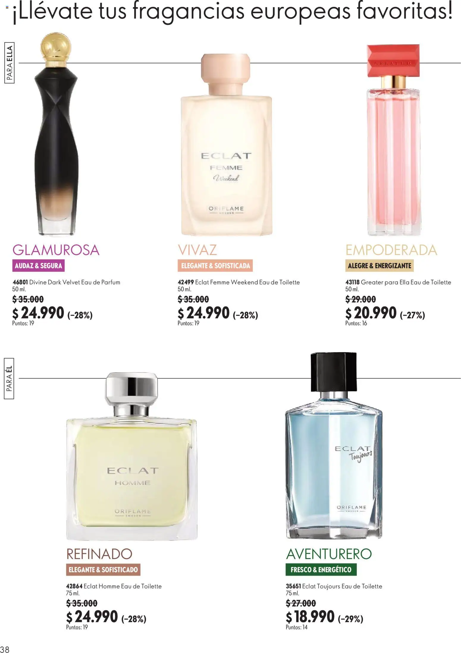 Oriflame Ofertas │ válido desde el 21.08.2026 | Página: 38 | Productos: Eau de toilette