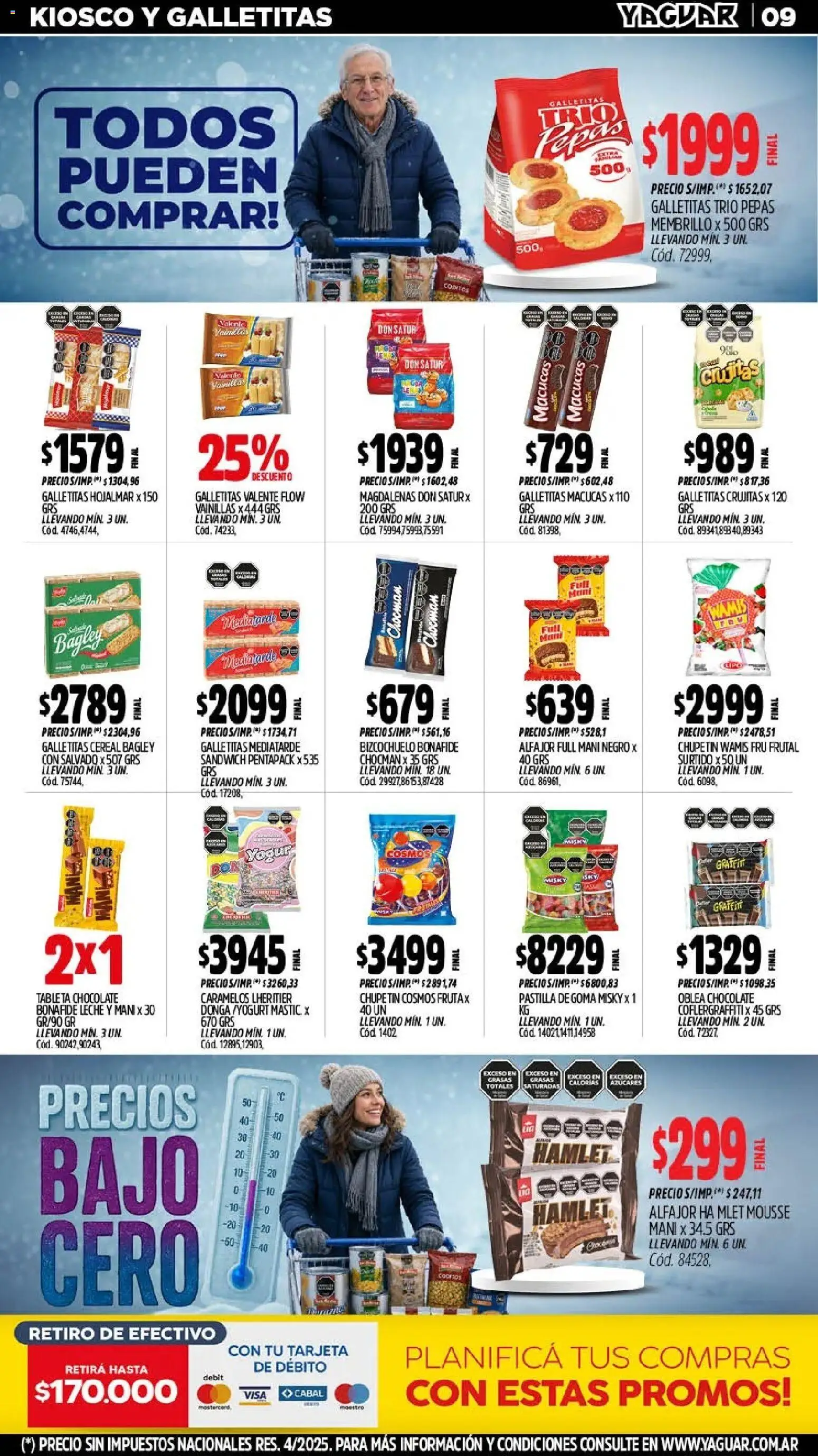 Yaguar - Oferta Semanal Mar del Plata │ válido desde el 20/07/2026 | Página: 9 | Productos: Galletitas, Mani, Mousse, Leche