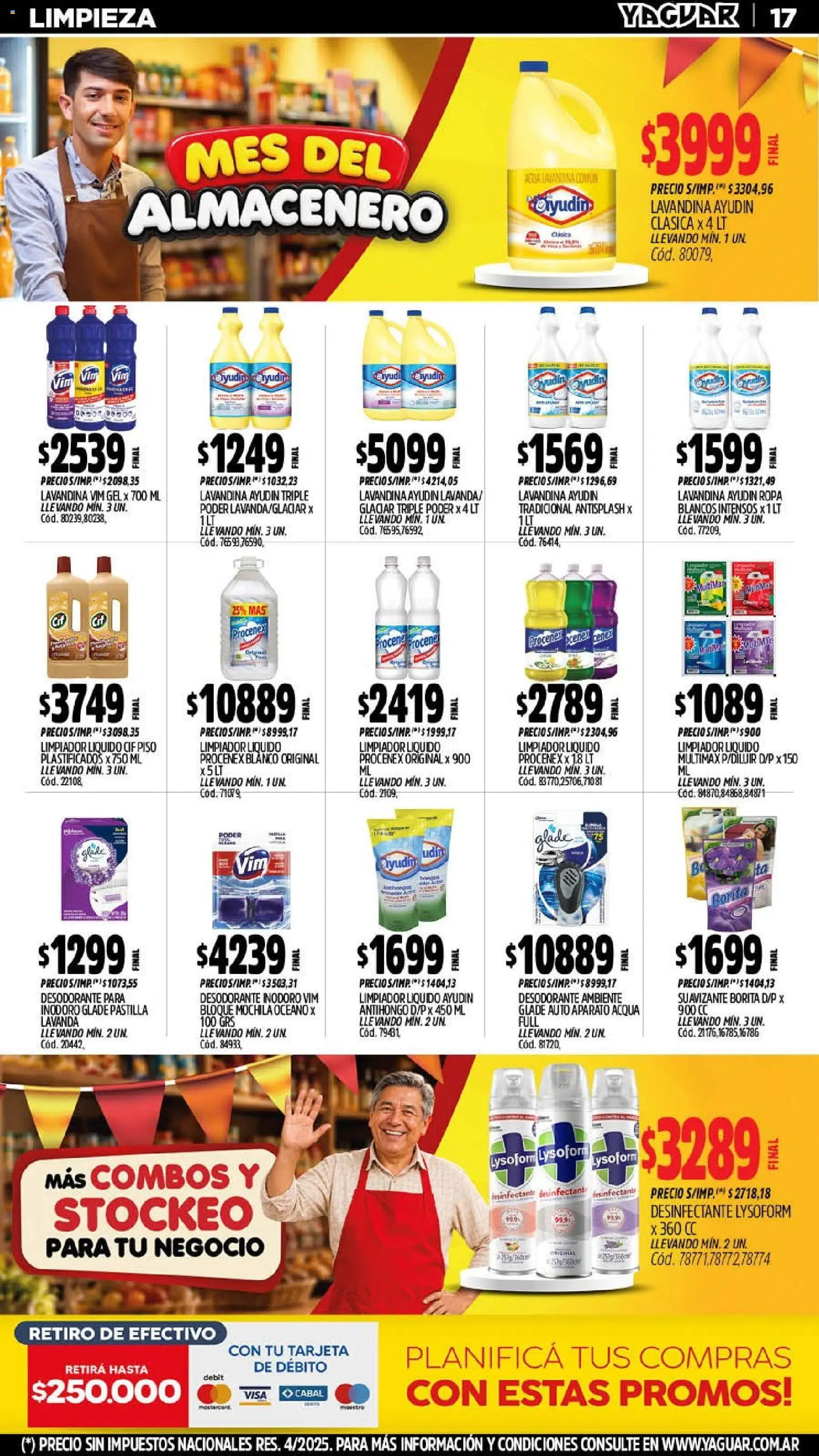 Yaguar - Oferta Semanal Misiones │ válido desde el 14/09/2026 | Página: 17 | Productos: Desinfectante, Lavandina, Ropa, Mochila