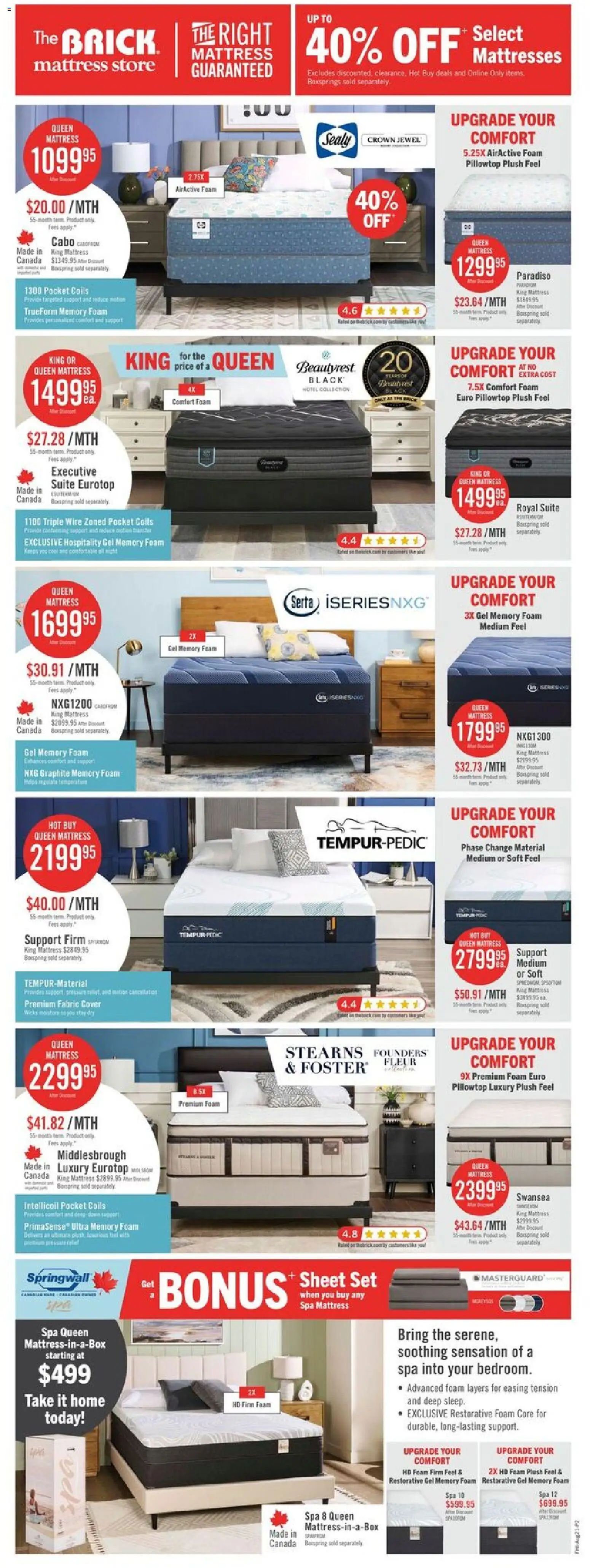The Brick flyer valid from Aug 20, 2026 | Page: 6 | Products: Foam, Mattresses, Mattress