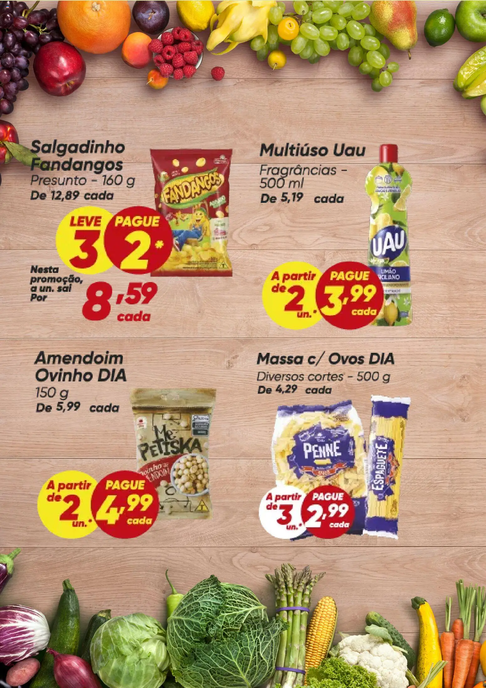 Dia Folheto - válido de 31/08/2026 | Página: 5 | Produtos: Espaguete, Amendoim, Ovos, Presunto