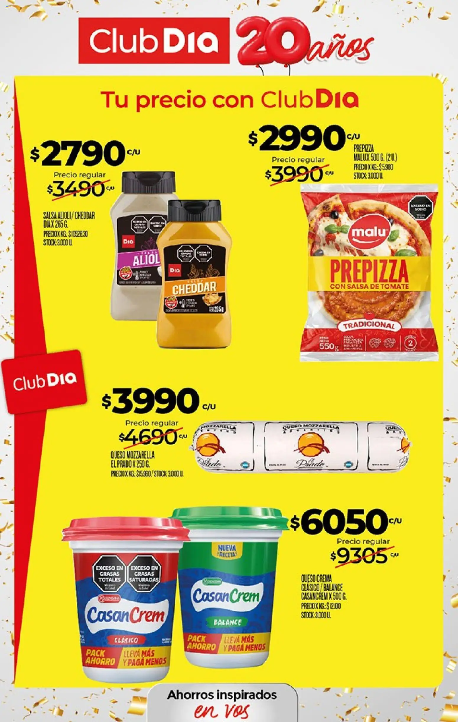 Supermercado DIA Ofertas │ válido desde el 30/09/2026 | Página: 25 | Productos: Mozzarella, Queso, Salsa de tomate, Crema