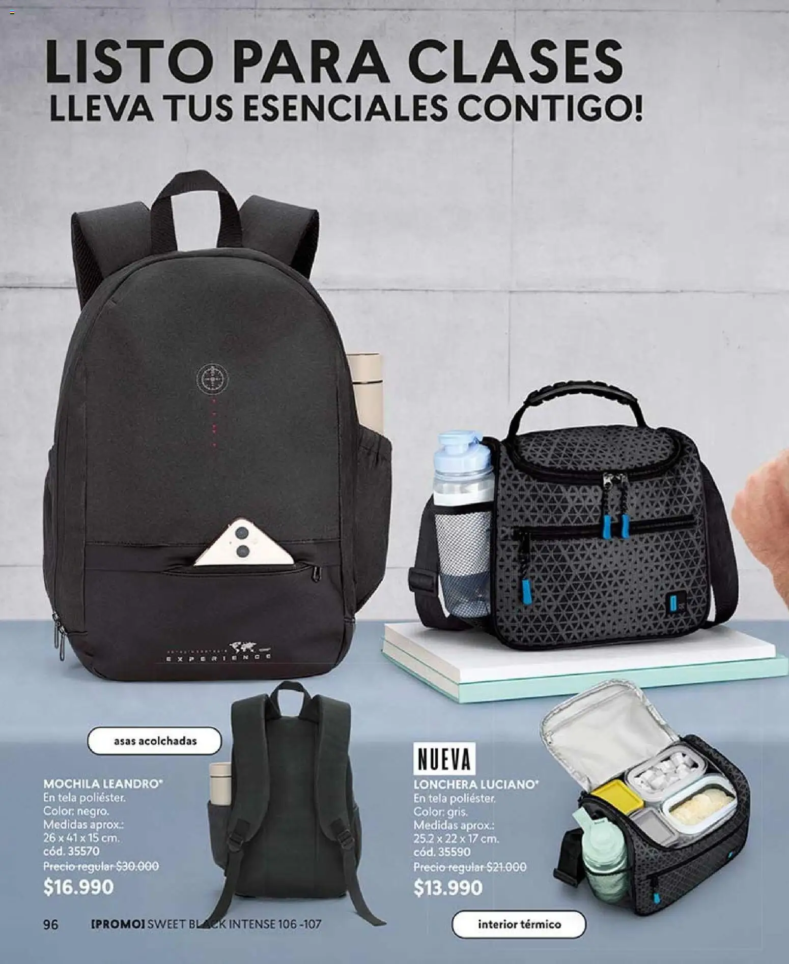 Catálogo CyZone Campaña 12 │ válido desde el 06.07.2026 | Página: 100 | Productos: Lonchera, Mochila