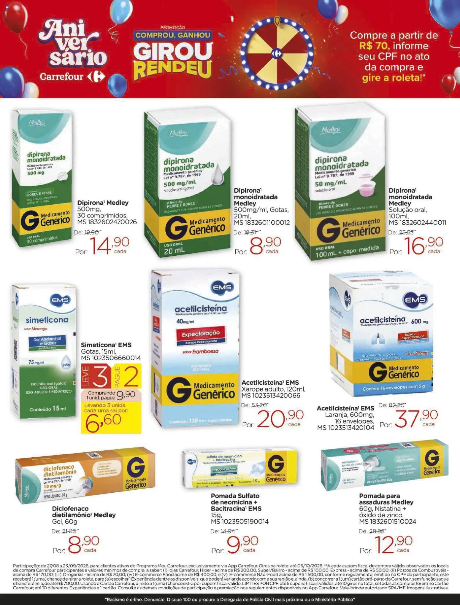 Carrefour Folheto - válido de 03/09/2026 | Página: 3 | Produtos: Saquê, Pomada, Xarope