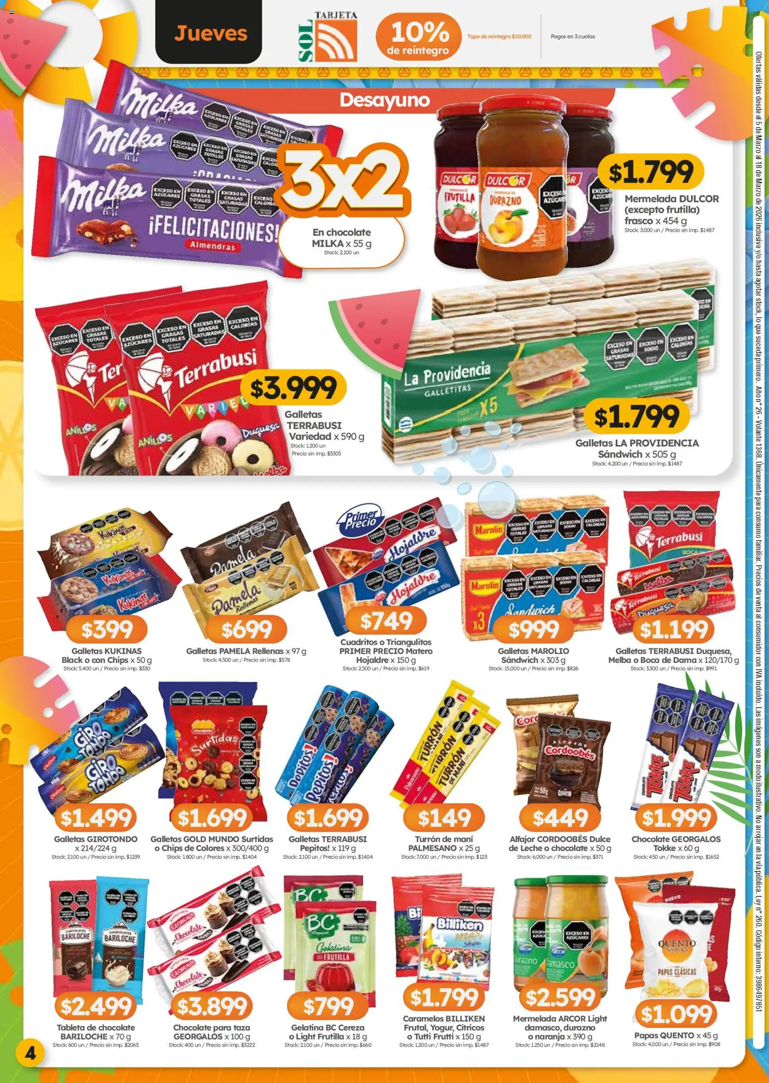 Cordiez ofertas │ válido desde el 05.03.2026 | Página: 4 | Productos: Frutilla, Gelatina, Turrón, Galletas