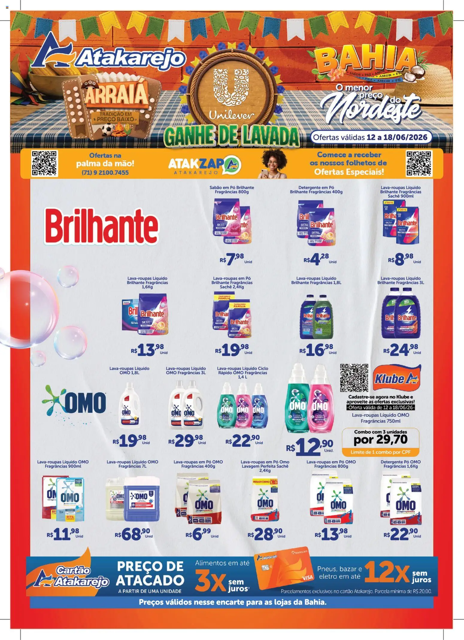 Atakarejo Folheto - válido de 12.06.2026 | Página: 1 | Produtos: Pó, Sabão, Sabão em pó, Baixo