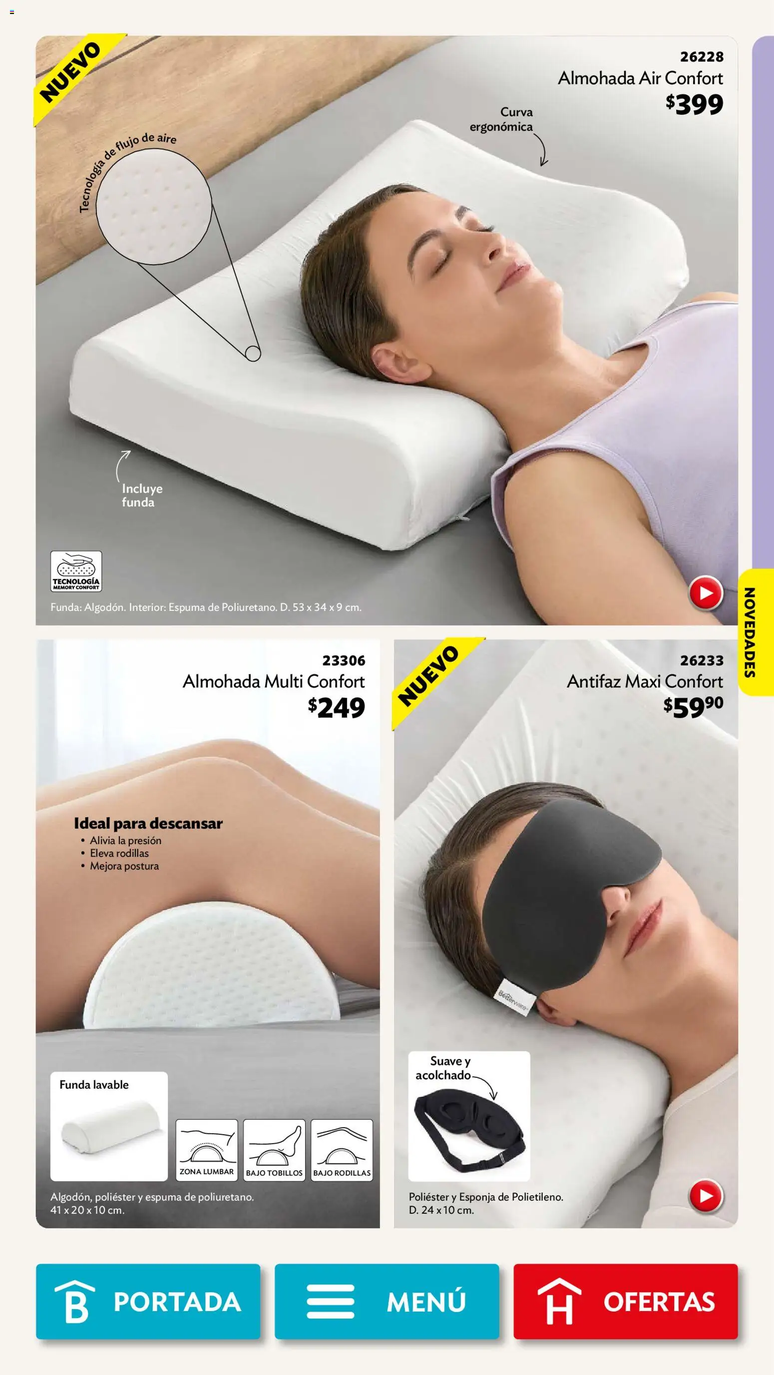 Nuevas ofertas de Betterware válidas en toda la República Mexicana desde el 29/06/2026. ¡Encuentra las mejores ofertas en Betterware campaña 7 2026! | Página: 73 | Productos: Funda, Almohada, Acolchado, Antifaz