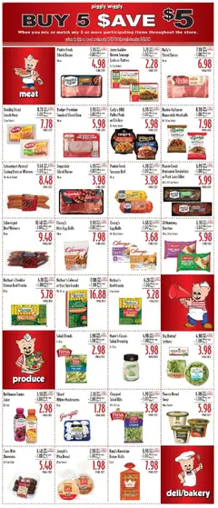 Preview of Piggly Wiggly weekly ads valid from 07/15/2026 | Page: 6 | Products: Mushrooms, Ham, Beef, Salad