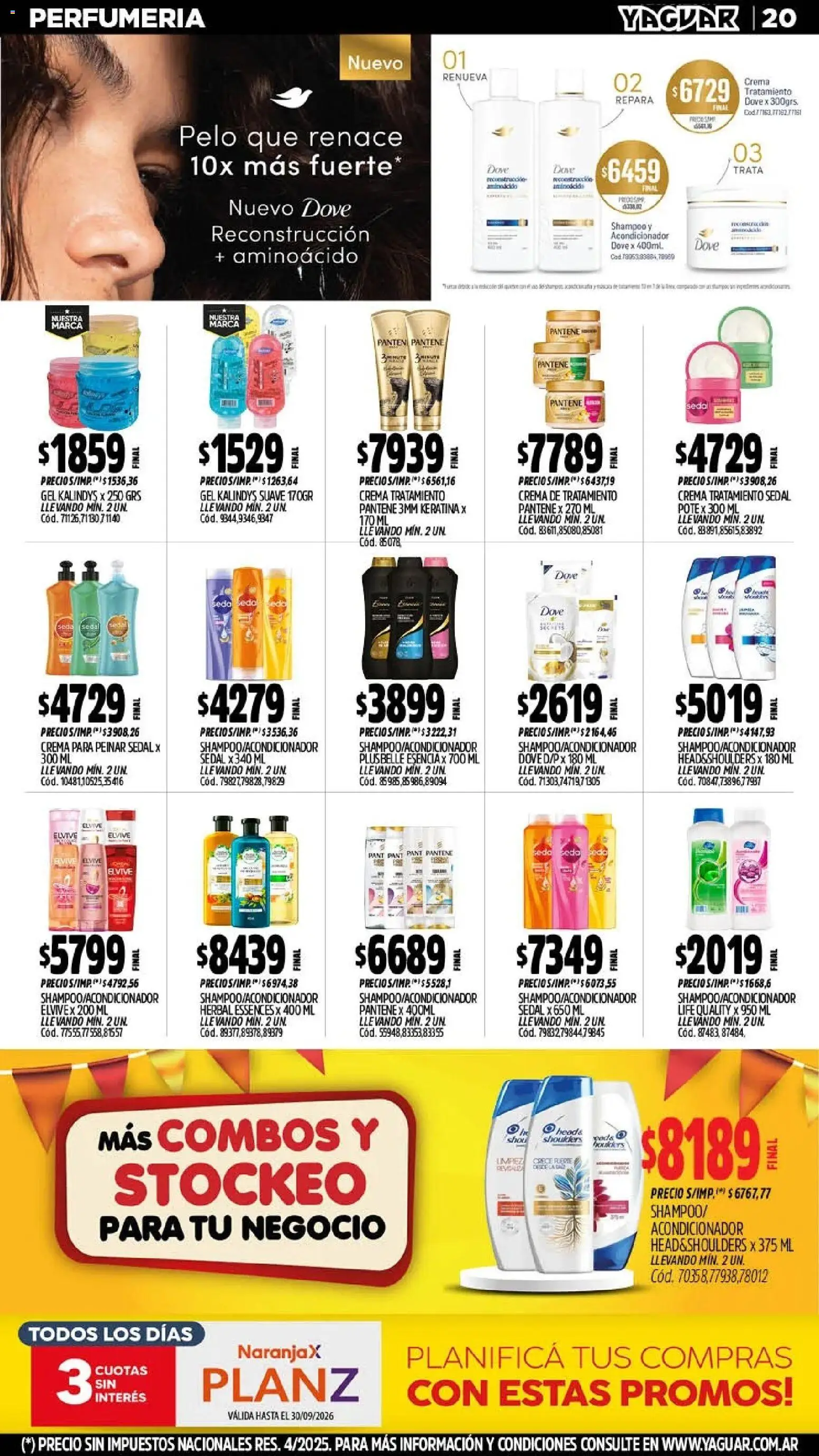 Yaguar - Oferta Semanal Santa Fé │ válido desde el 21/09/2026 | Página: 21 | Productos: Shampoo, Acondicionador, Crema