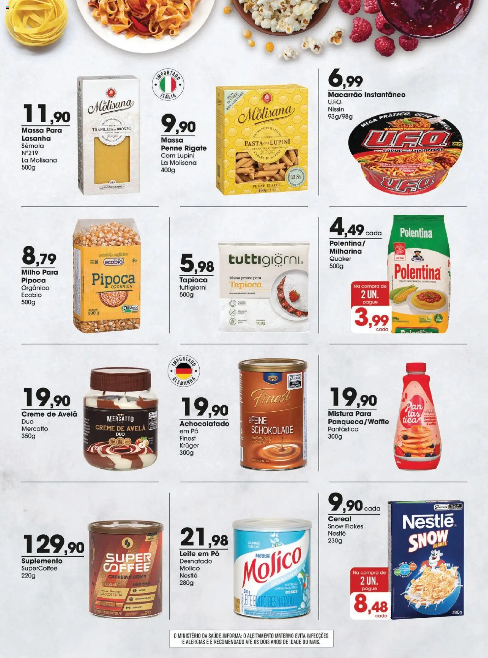 Zaffari Folheto - válido de 12.05.2026 | Página: 4 | Produtos: Chocolate, Macarrão instantâneo, Sal, Creme de avelã