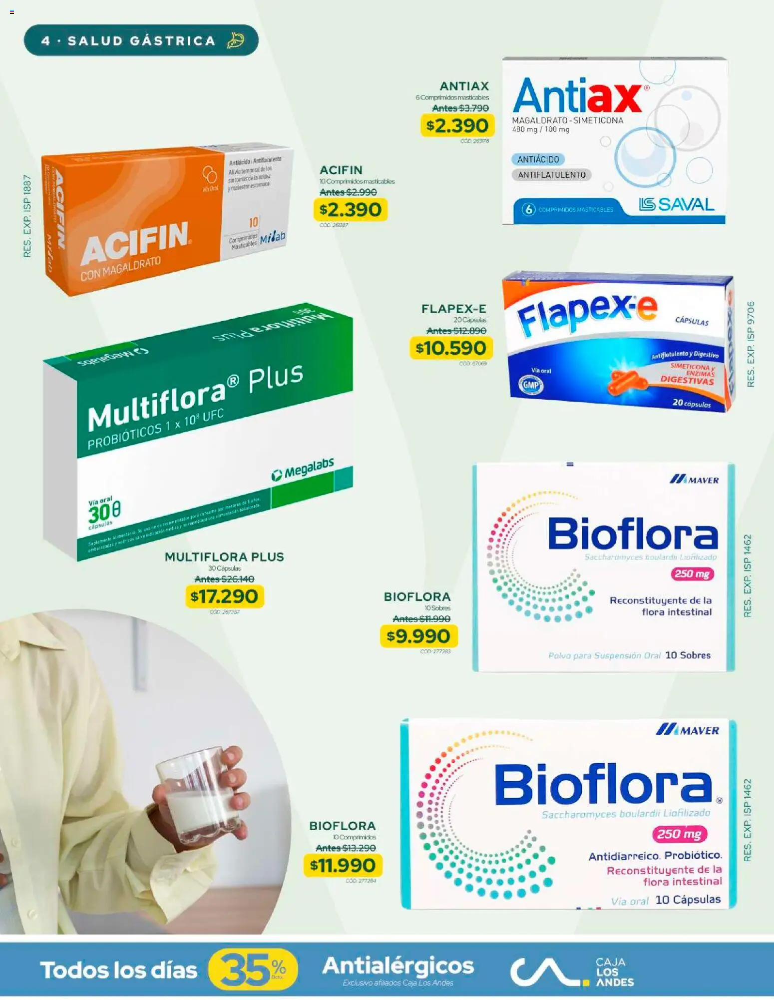 Cruz Verde Descuentos │ válido desde el 31.08.2026 | Página: 4 | Productos: Cápsula, Probióticos, Antiácido, Polvo