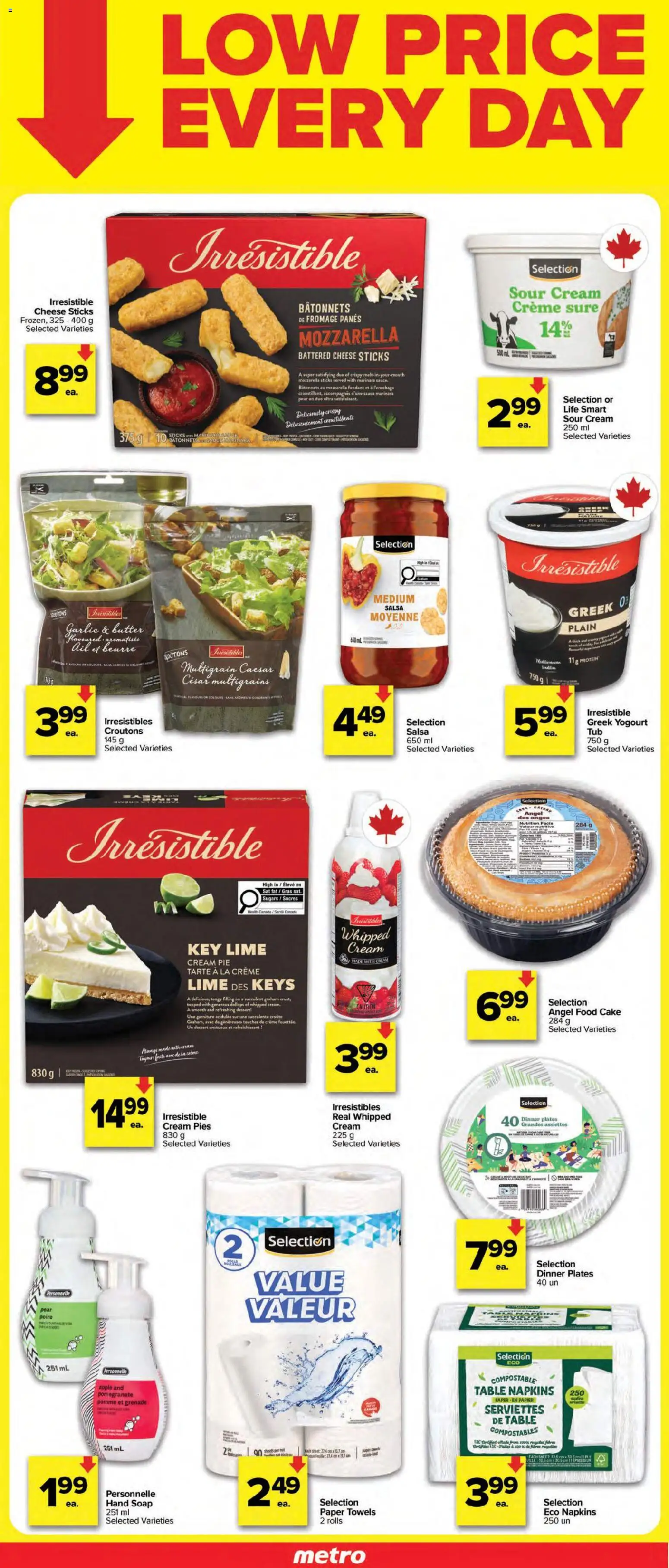 Metro flyer valid from Jul 16, 2026 | Page: 3 | Products: Sour cream, Cream, Soap, Table