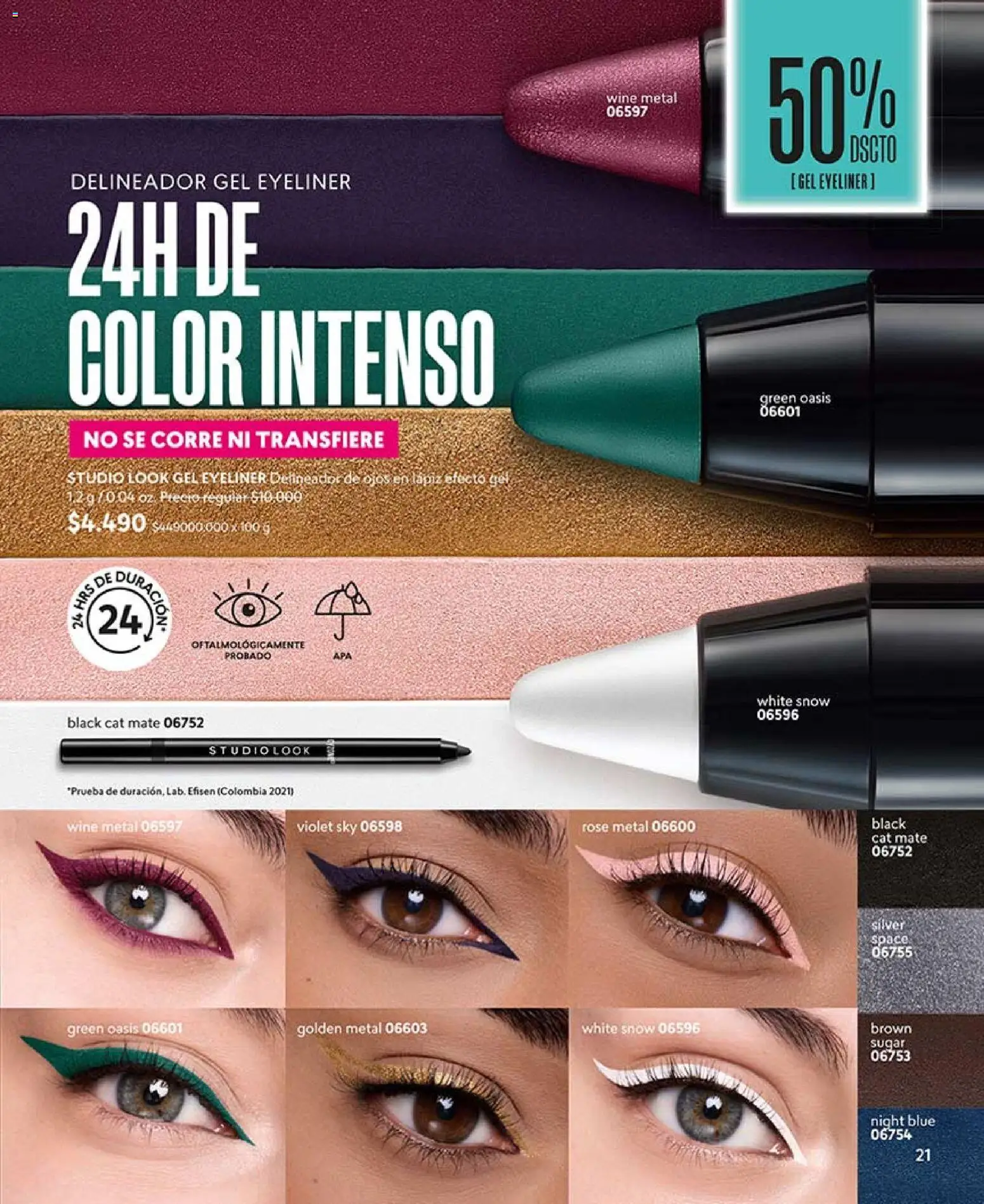 Catálogo CyZone Campaña 6 │ válido desde el 31.03.2026 | Página: 21 | Productos: Mate, Delineador de ojos, Delineador