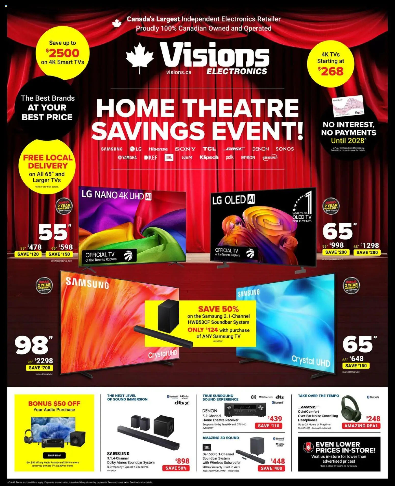 Visions flyer valid from Sep 11, 2026 | Page: 1 | Products: Tv, Audio, Headphones, Soundbar