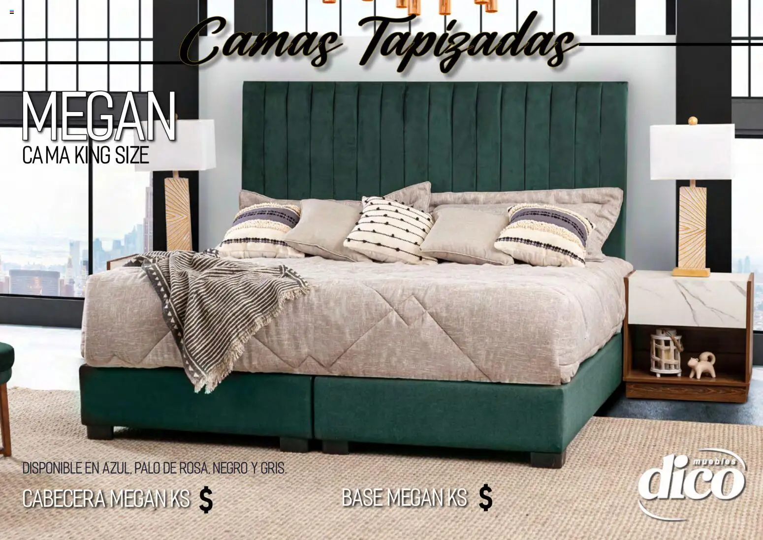 Nuevas ofertas de Muebles Dico válidas en toda la República Mexicana desde el 01.04.2026. ¡Encuentra las mejores ofertas en Muebles Dico catálogo Camas tapizadas ! | Página: 8 | Productos: Cabecera, Cama