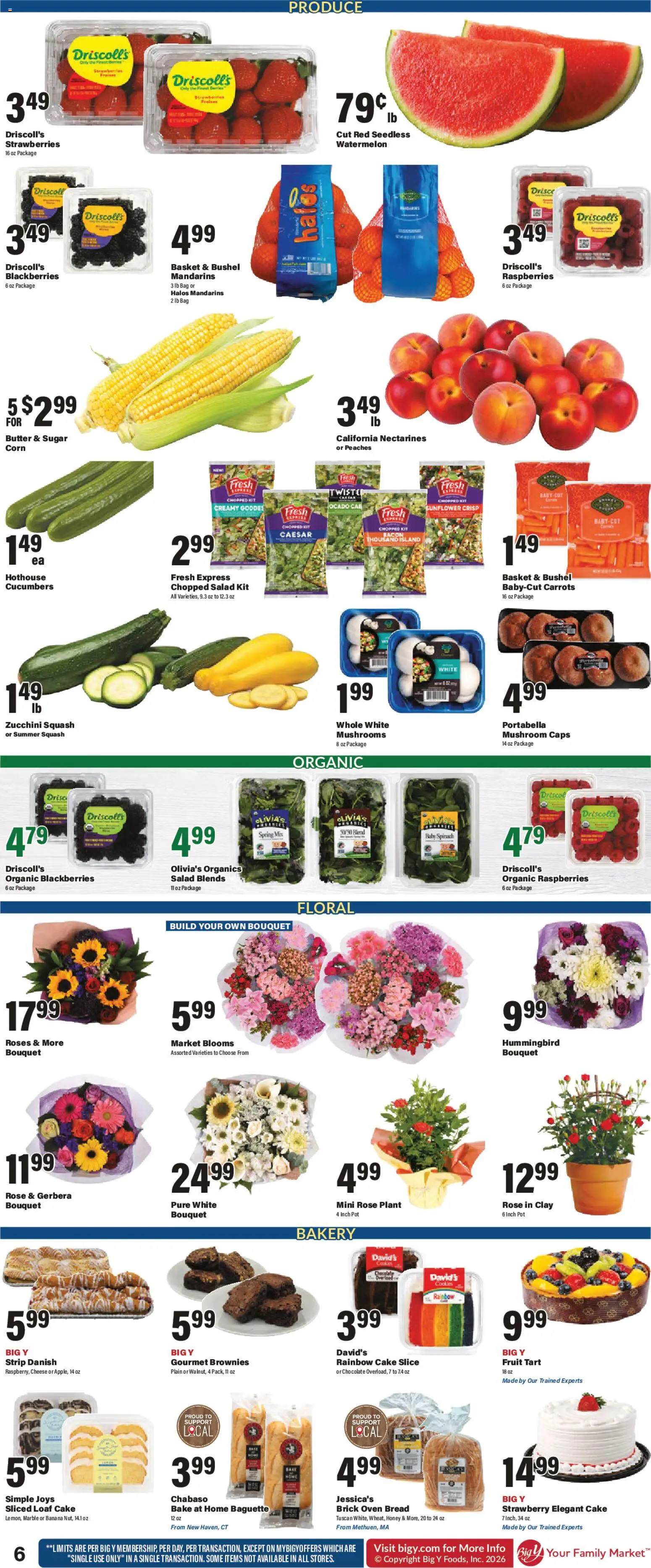 Big Y Weekly Ad - valid from 28.05.2026 | Page: 9 | Products: Mandarins, Butter, Sugar, Watermelon