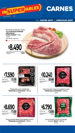 Vista previa La Anonima - Catálogo Frescos válido desde el 23/07/2026 | Página: 3 | Productos: Cerdo