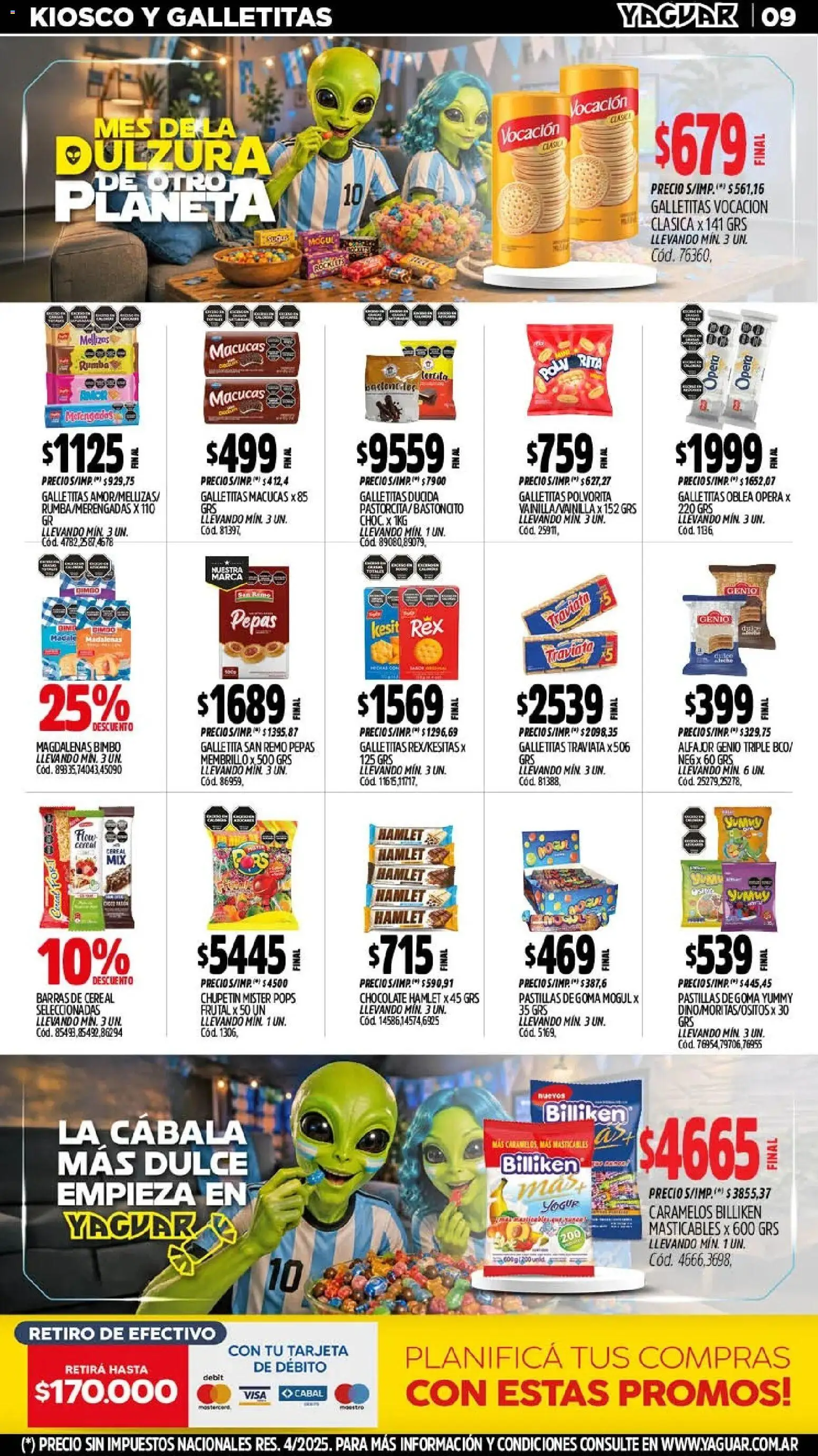 Yaguar - Oferta Semanal Mendoza │ válido desde el 13/07/2026 | Página: 10 | Productos: Galletitas, Yogur, Chocolate, Alfajor