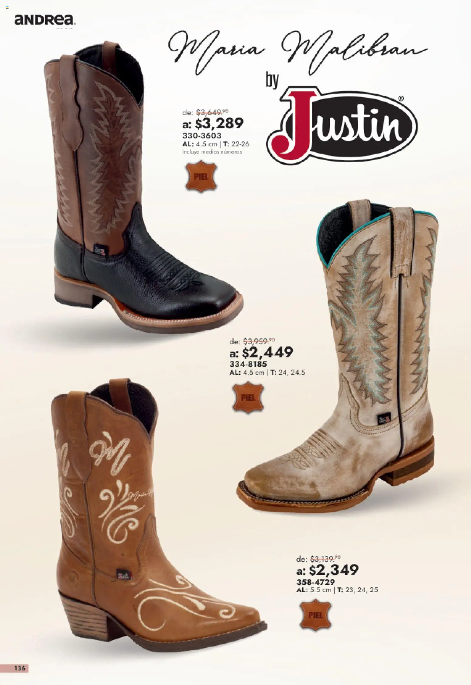 Nuevas ofertas de Andrea válidas en toda la República Mexicana desde el 26/07/2026. ¡Encuentra las mejores ofertas en Andrea catálogo Outlet! | Página: 136