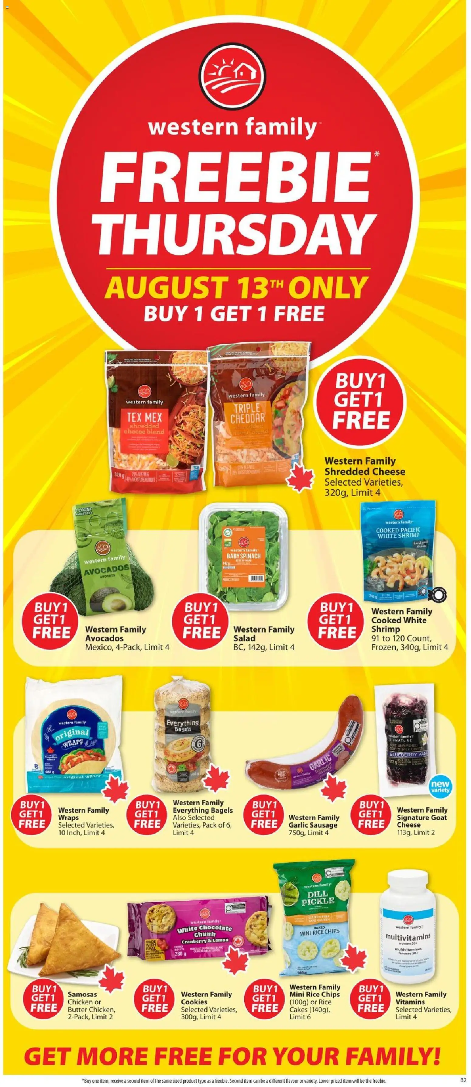Save on foods flyer valid from Aug 6, 2026 | Page: 1 | Products: Rice, Chips, Cookies, Chicken