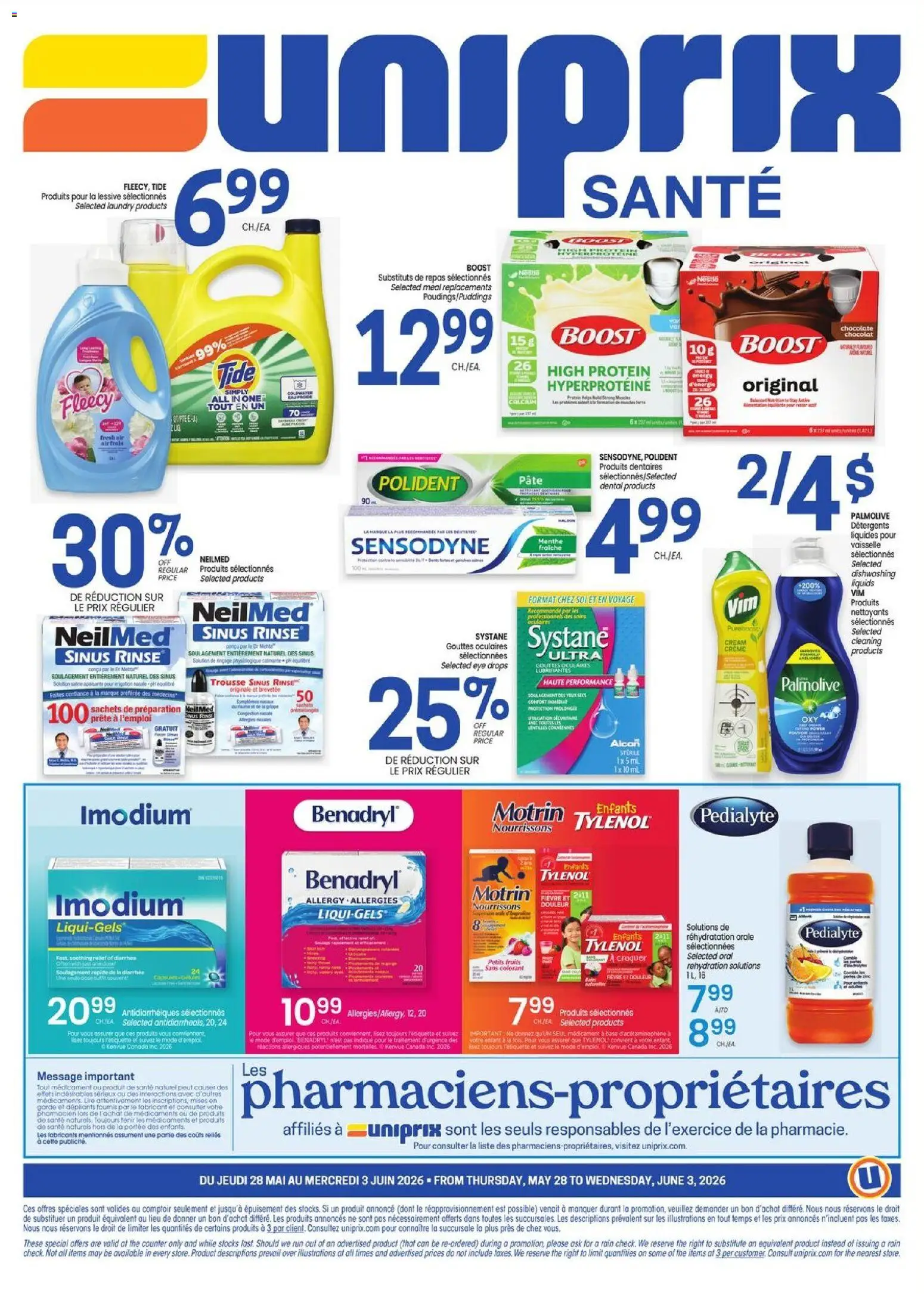 Uniprix flyer valid from 28.05.2026 | Page: 4 | Products: Cream, Chocolate
