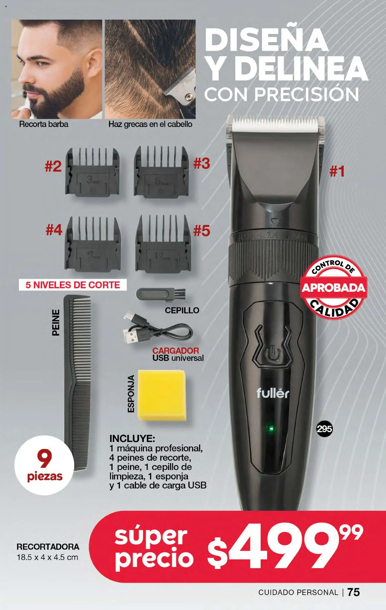 Nuevas ofertas de Fuller válidas en toda la República Mexicana desde el 05/08/2026. ¡Encuentra las mejores ofertas en Fuller campaña 9 2026! | Página: 75 | Productos: Usb, Cepillo, Cable, Peine