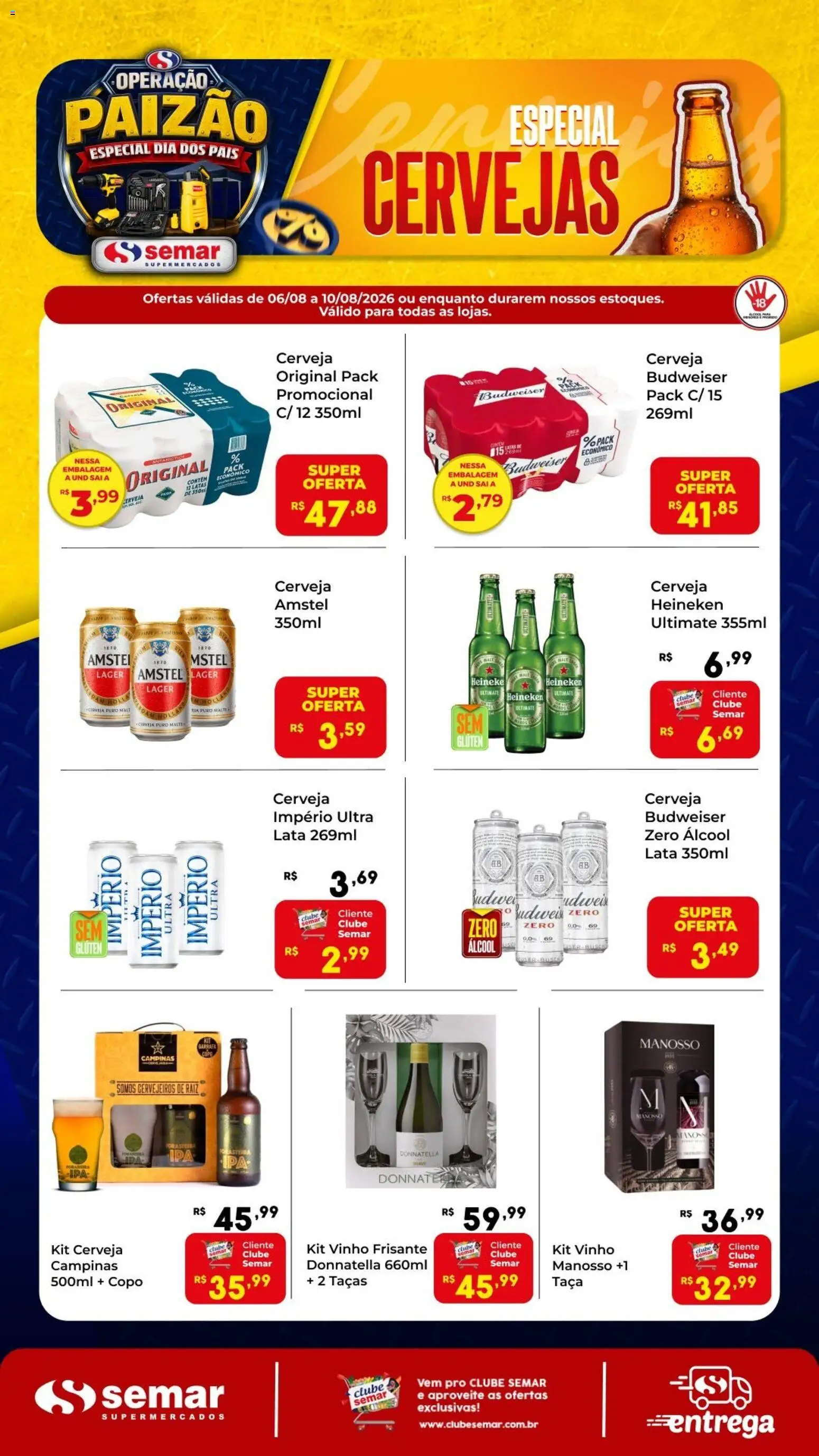 Semar Supermercado Folheto - válido de 06/08/2026 | Página: 2 | Produtos: Álcool, Cerveja, Saia, Heineken