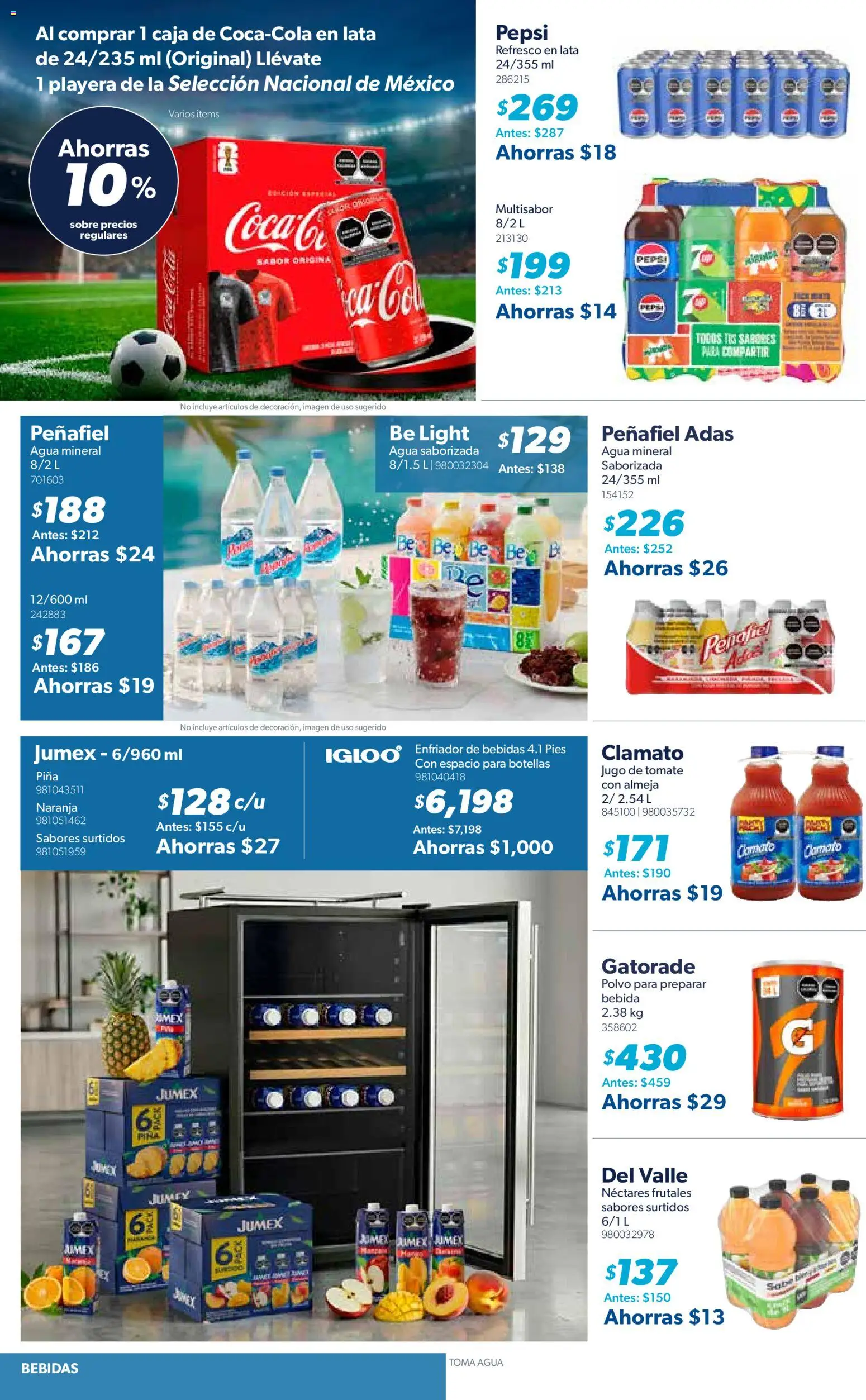 Nuevas ofertas de Sam's Club válidas en toda la República Mexicana desde el 03.06.2026. ¡Encuentra las mejores ofertas en Sam's Club catálogo Mi gran jugada. Es comprar productos únicos! | Página: 18 | Productos: Refresco, Tomate, Agua, Playera