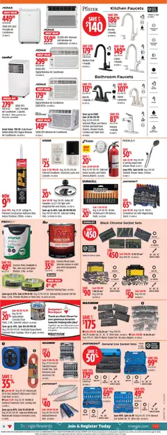 Preview of Canadian Tire weekly flyer from shop Canadian Tire valid from Jul 2, 2026 | Page: 12 | Products: Fan, Socket, Battery, Shower