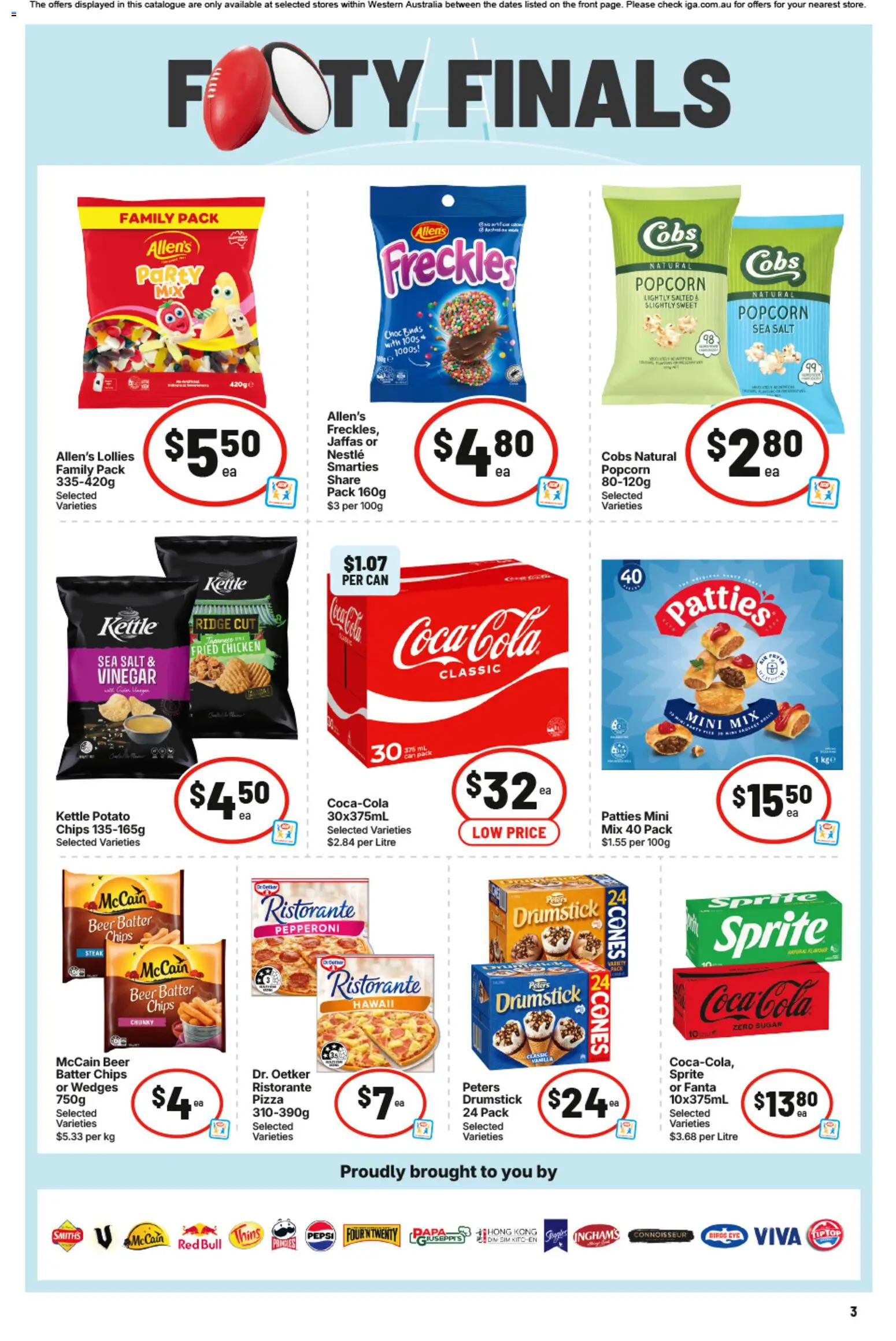 IGA catalogue - valid from 09/09/2026 | Page: 4 | Products: Pizza, Chips, Red Bull, Kettle