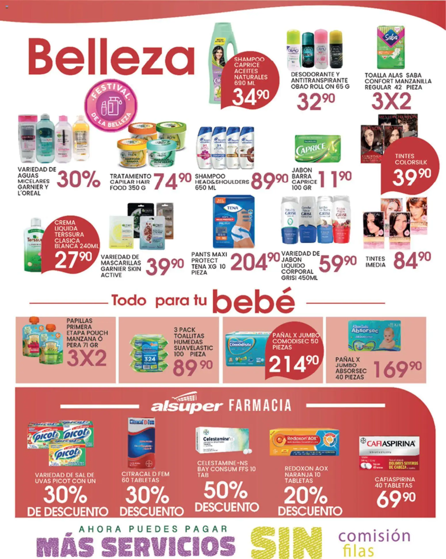 Nuevas ofertas de Alsuper válidas en toda la República Mexicana desde el 12.05.2026. ¡Encuentra las mejores ofertas en Alsuper folleto Durango! | Página: 4 | Productos: Antitranspirante, Sal, Body, Jabón