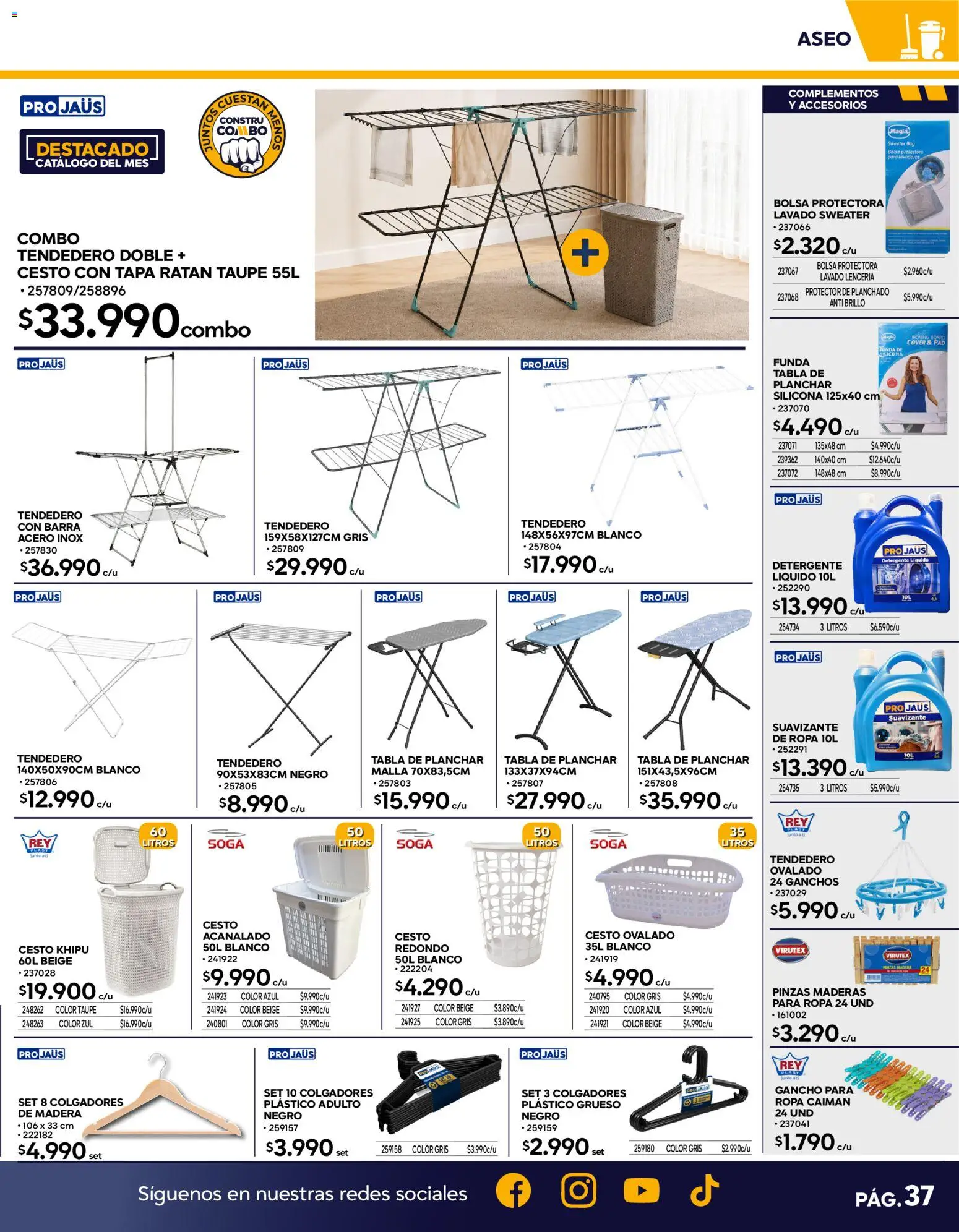 Construmart Ofertas │ válido desde el 31.05.2026 | Página: 37 | Productos: Tabla de planchar, Sweater, Lenceria, Cesto
