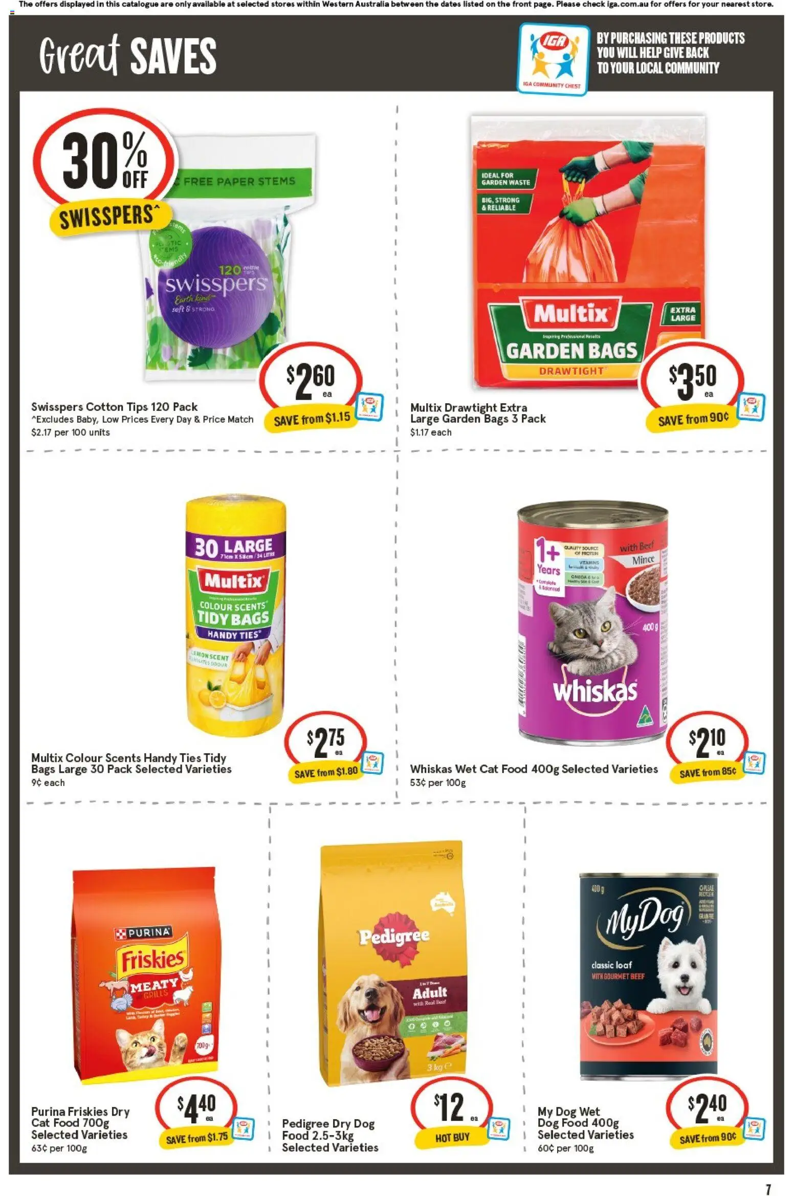 IGA catalogue - valid from 12/08/2026 | Page: 8 | Products: Food, Protein, Dog food, Cotton tips