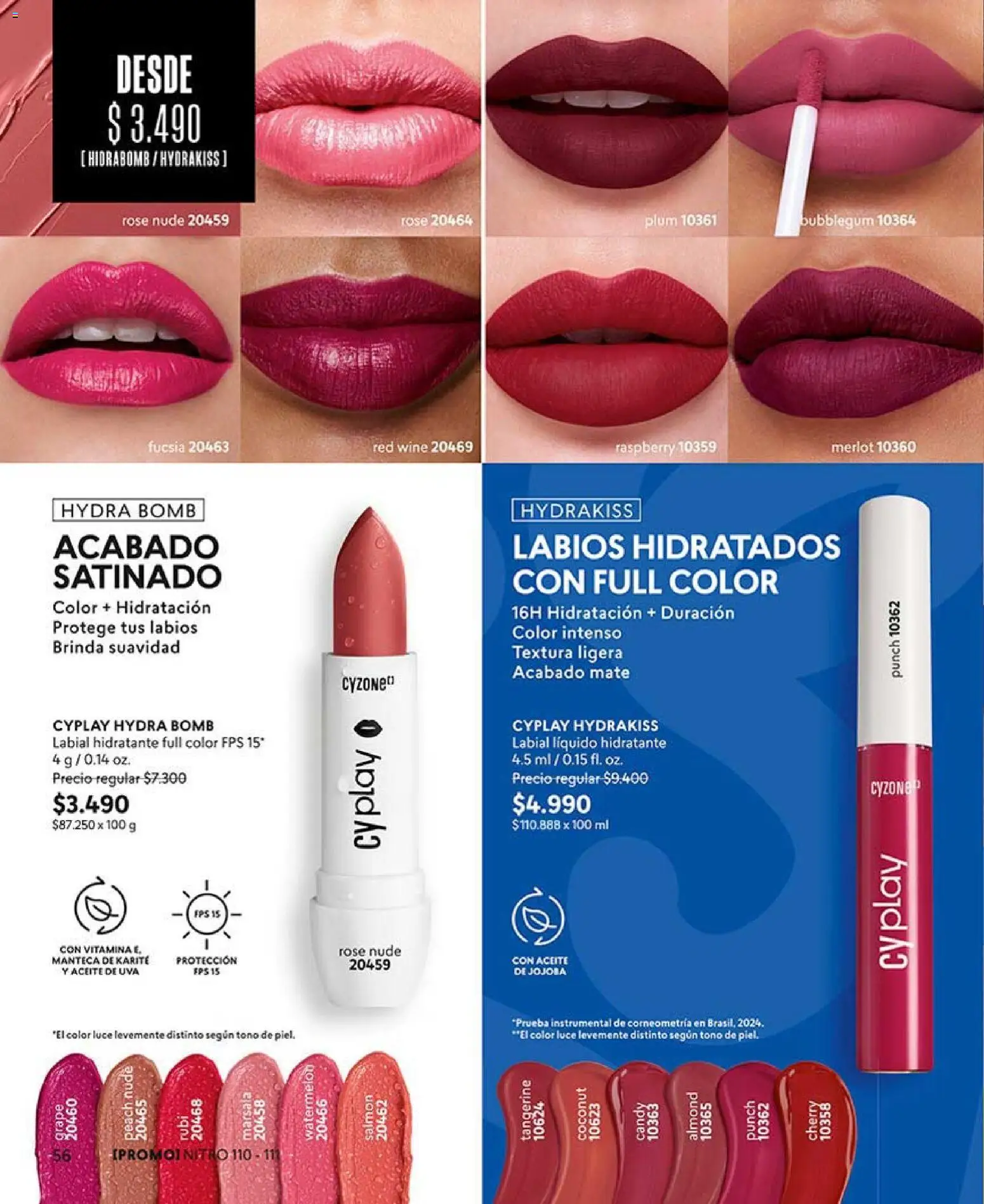 Catálogo CyZone Campaña 14 │ válido desde el 16.08.2026 | Página: 56 | Productos: Uva, Salmón, Manteca, Labial