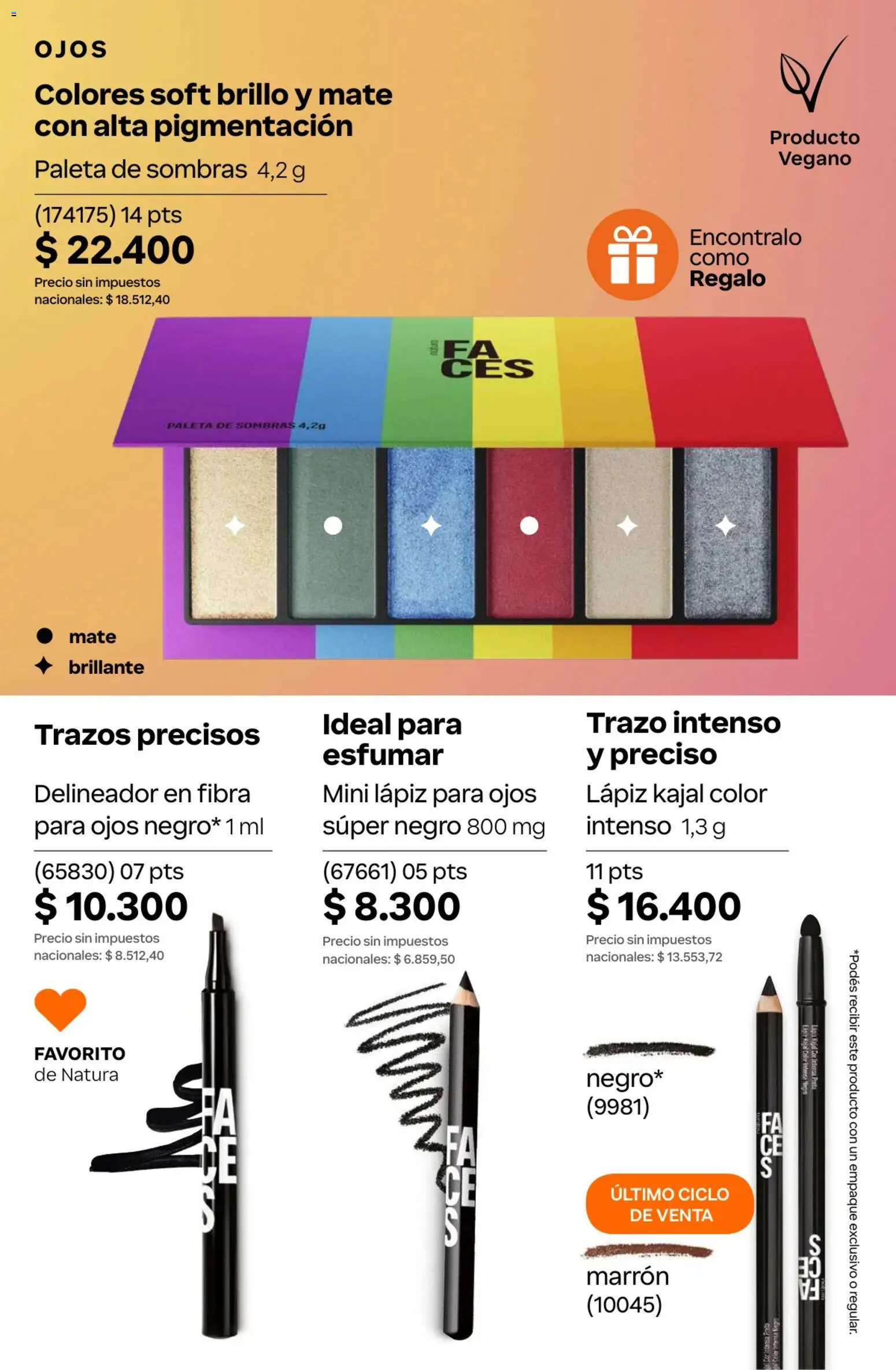Catálogo Natura Ciclo 10 │ válido desde el 30/06/2026 | Página: 150 | Productos: Mate, Delineador, Brillo, Paleta