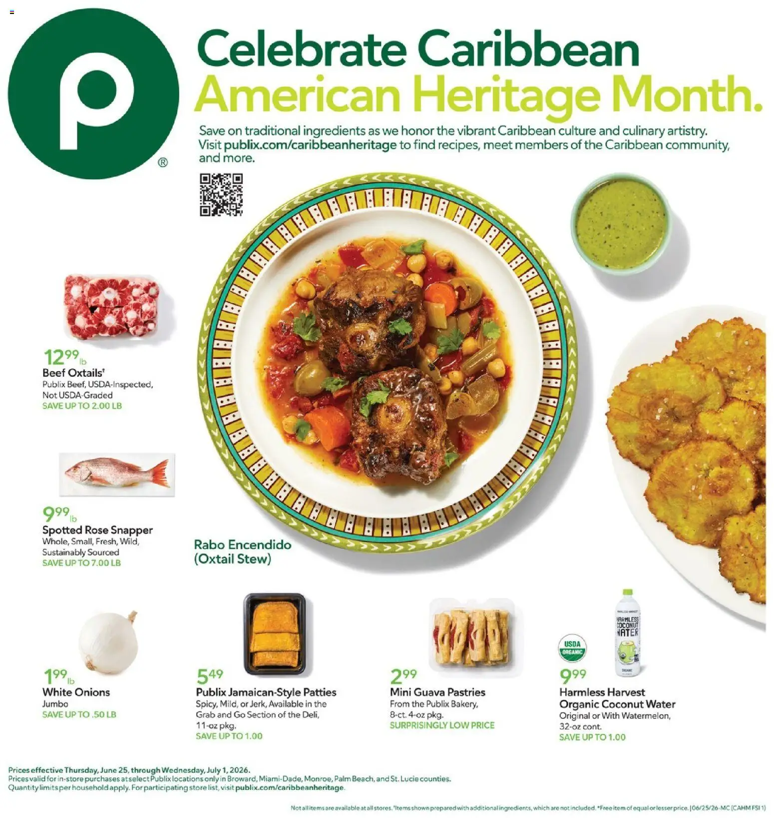 Publix Ad - valid from 06/25/2026 | Page: 1 | Products: Beef, Water