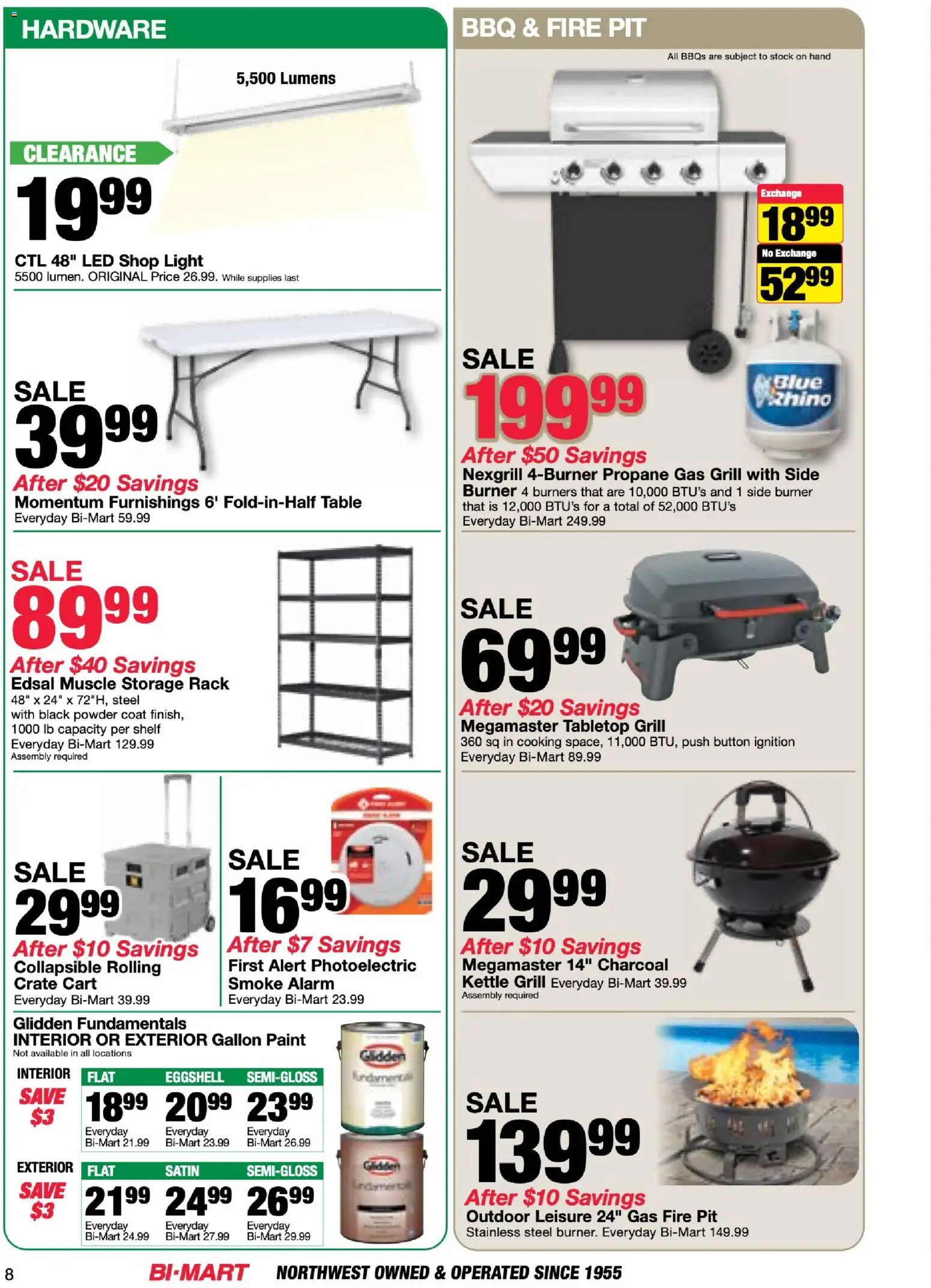 Bi-Mart Membership Savings Book - valid from 07/07/2026 | Page: 8 | Products: Shelf, Coat, Alarm, Kettle
