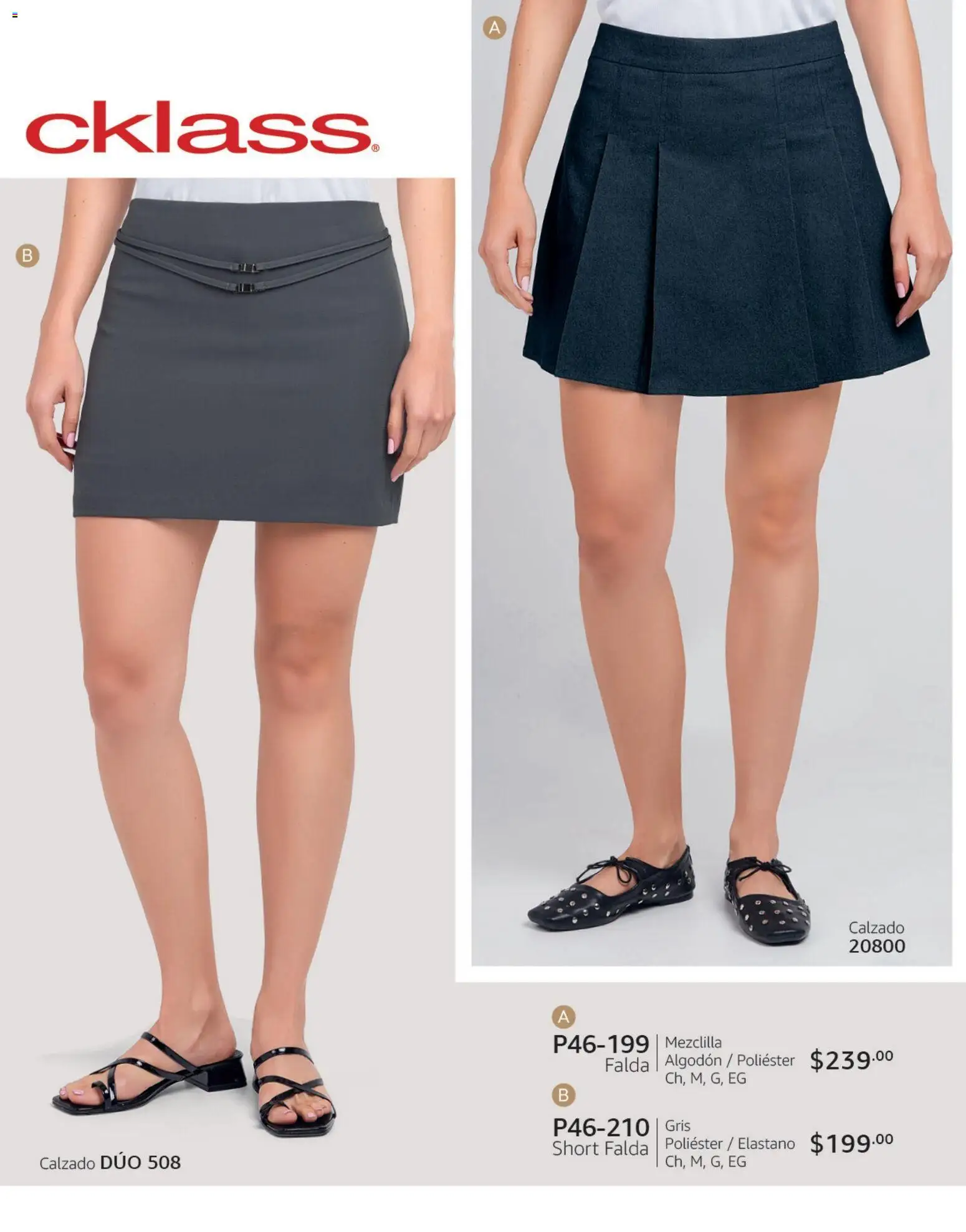 Nuevas ofertas de Cklass válidas en toda la República Mexicana desde el 08/07/2026. ¡Encuentra las mejores ofertas en Cklass catálogo Otoño Invierno! | Página: 398 | Productos: Algodón, Falda, Short