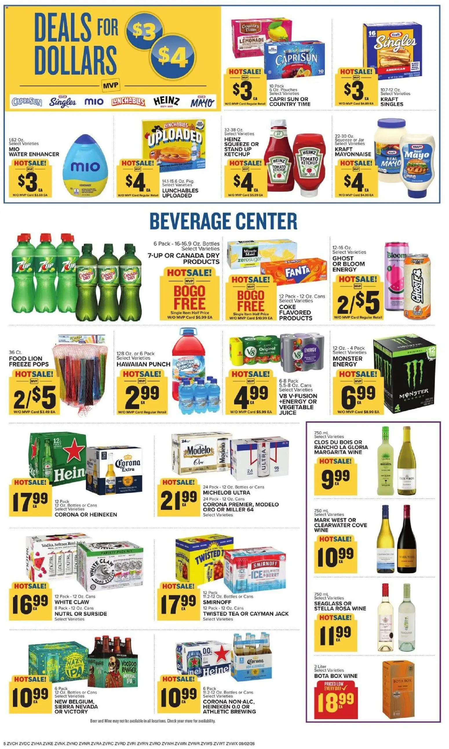 Food Lion Weekly Ad - valid from 09/02/2026 | Page: 10 | Products: Juice, Beer, Tomato, Lemonade