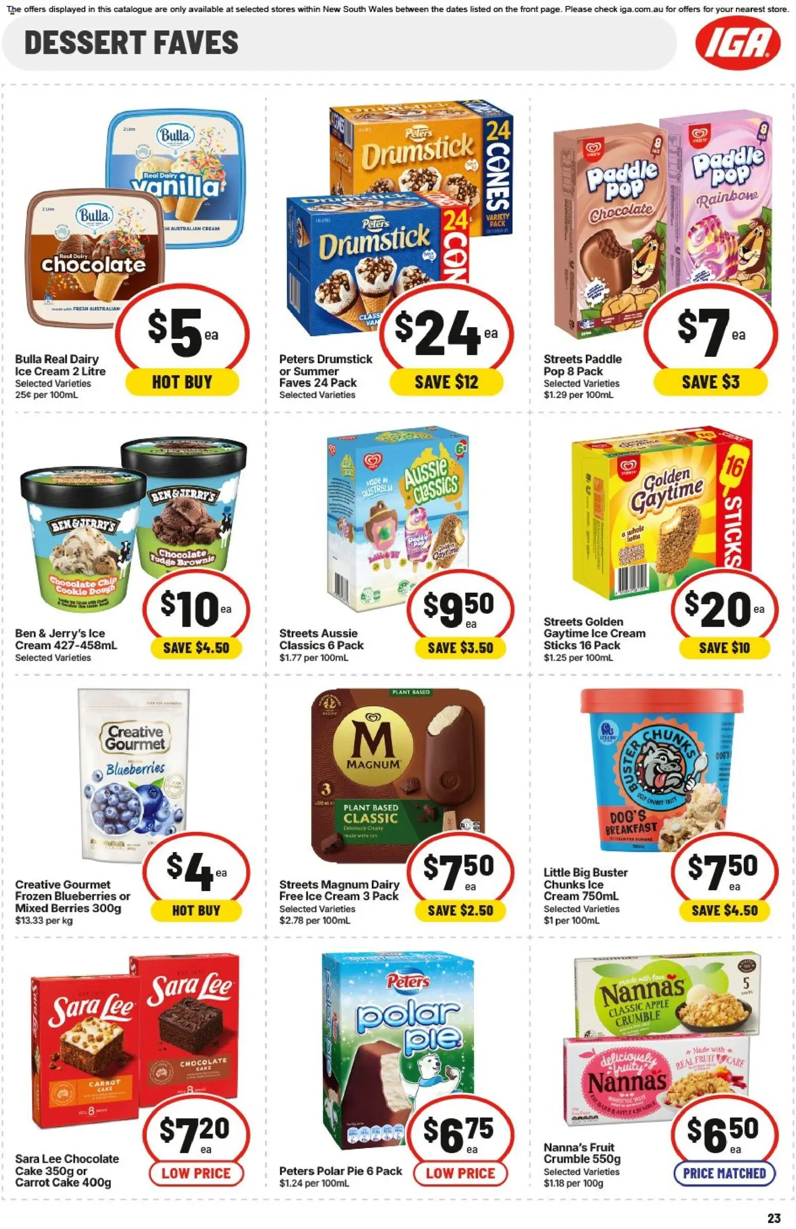 IGA catalogue - valid from 01/07/2026 | Page: 23 | Products: Dairy, Chocolate, Cream, Ice cream