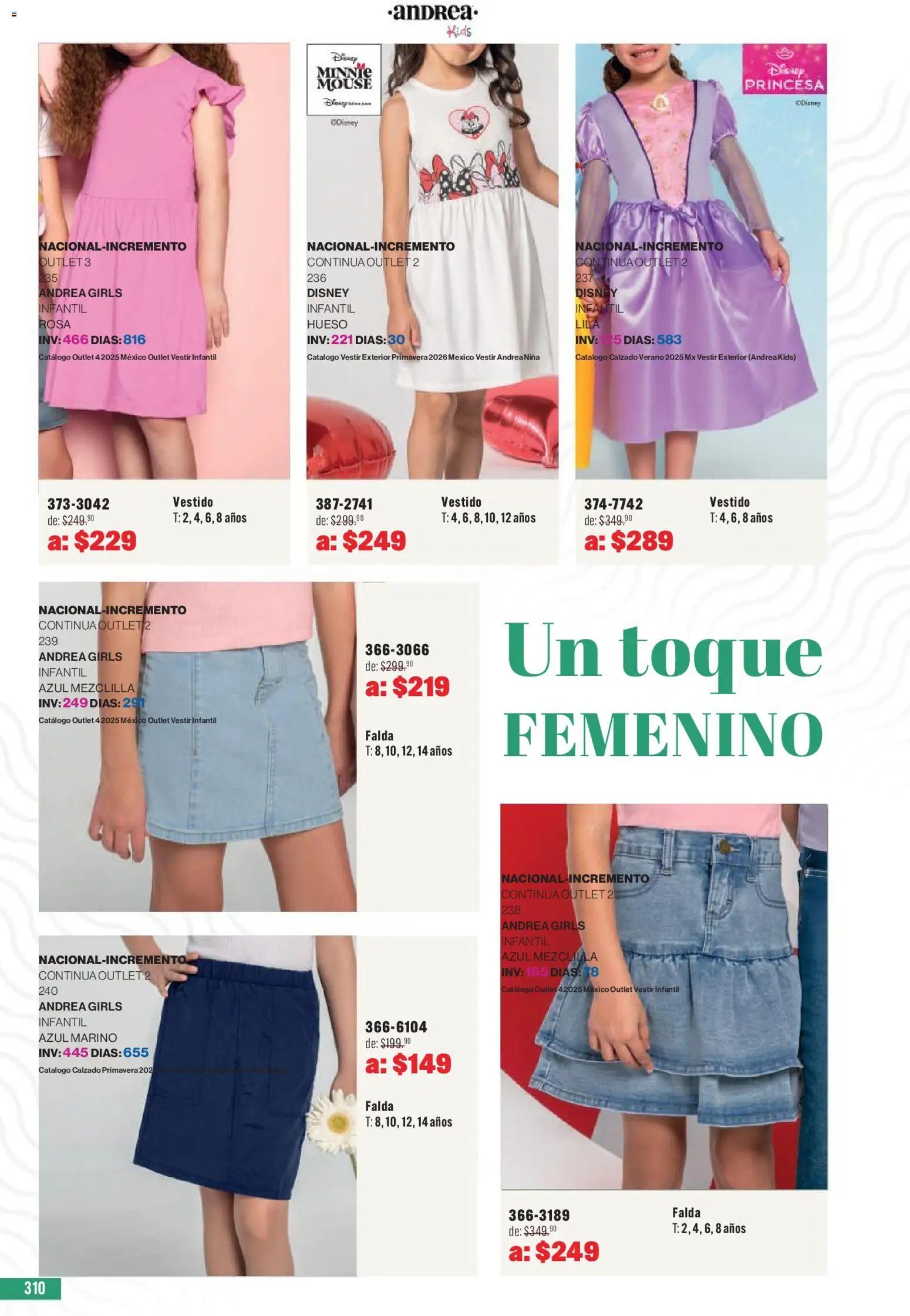 Nuevas ofertas de Andrea válidas en toda la República Mexicana desde el 03.05.2026. ¡Encuentra las mejores ofertas en Andrea catálogo Outlet! | Página: 310 | Productos: Mouse, Vestido, Falda