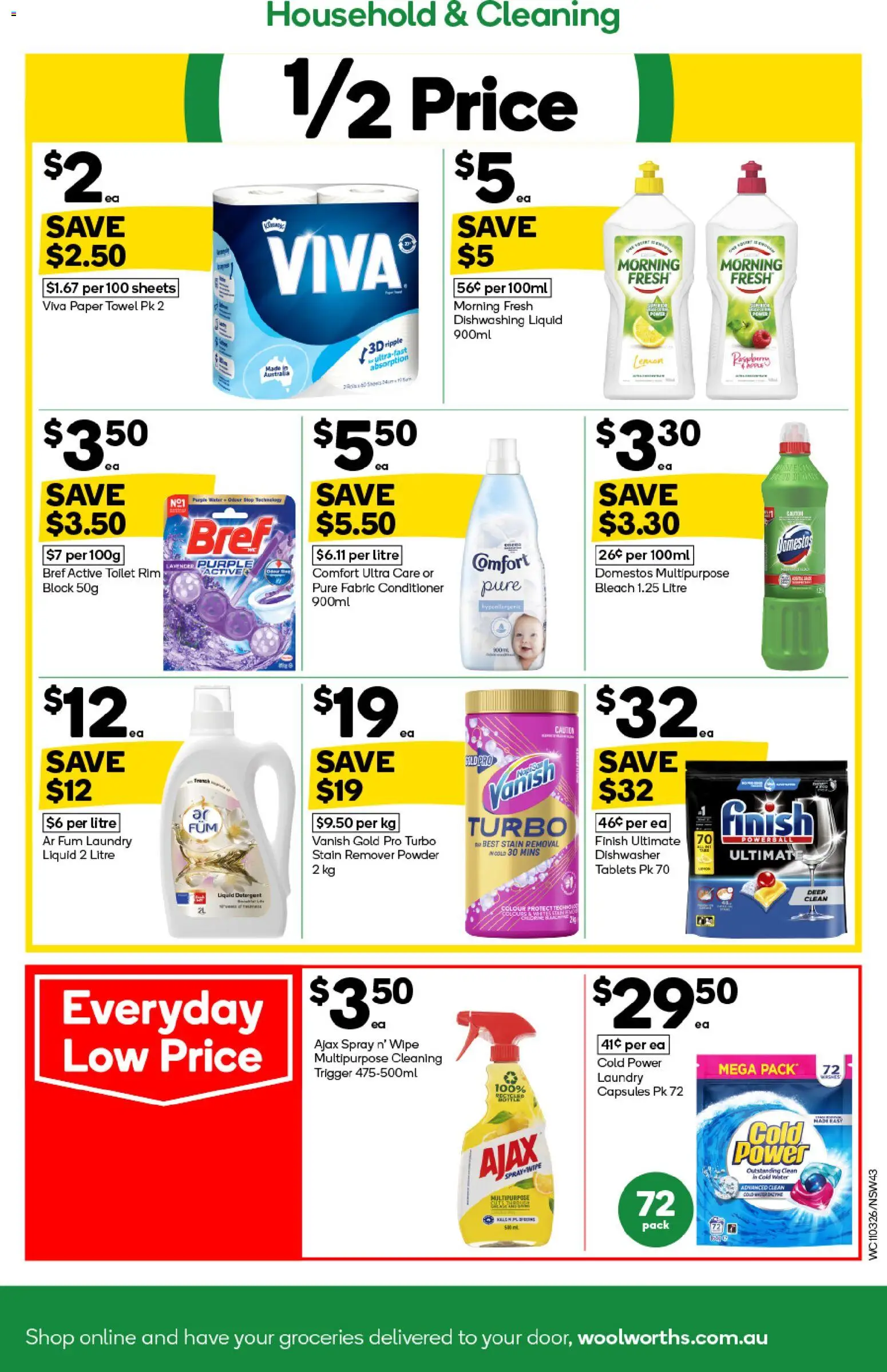 Woolworths catalogue - valid from 11.03.2026 | Page: 43 | Products: Household, Water, Raspberry, Tablets
