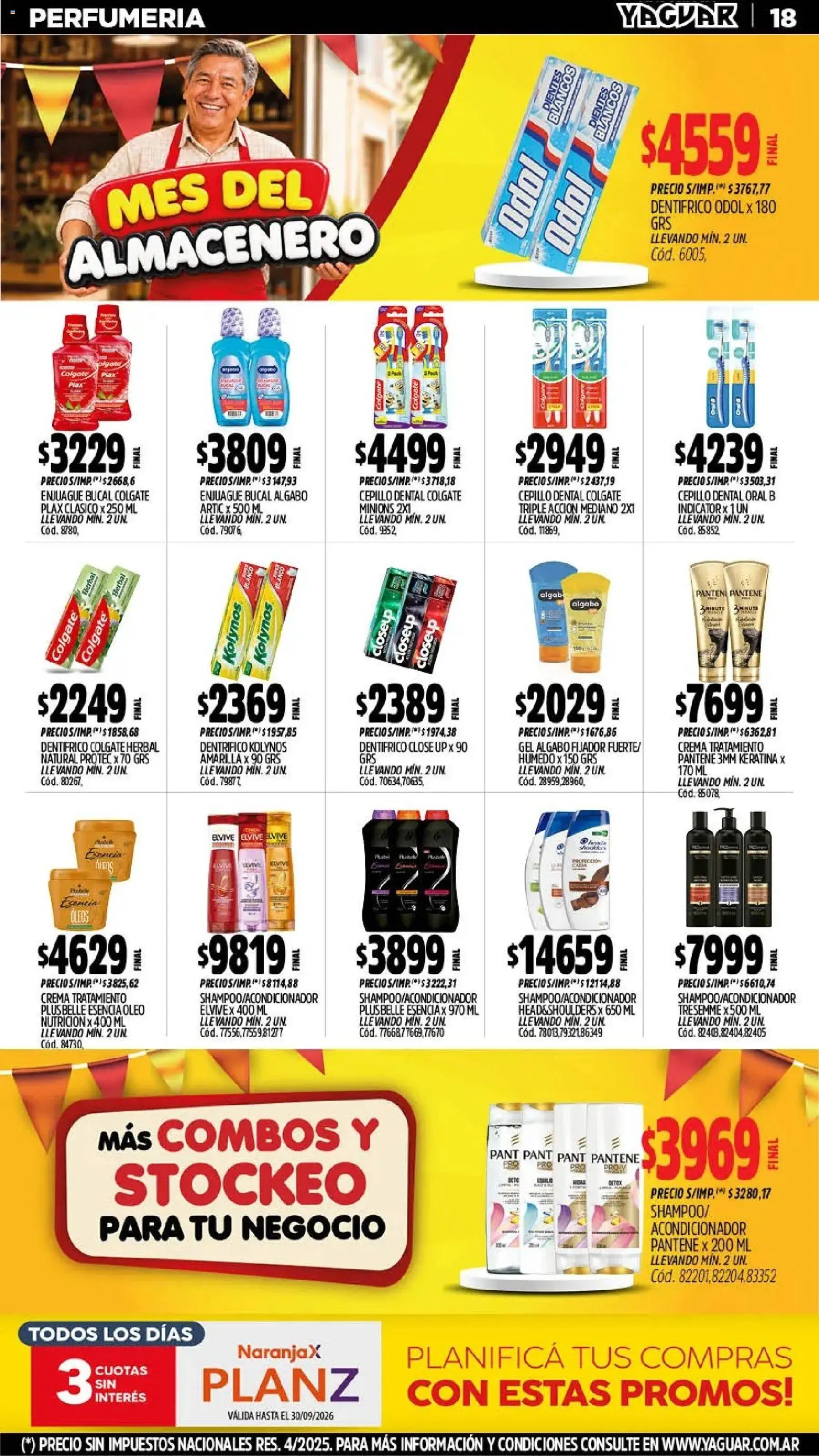 Yaguar - Oferta Semanal Misiones │ válido desde el 28/09/2026 | Página: 18 | Productos: Cepillo, Fijador, Enjuague bucal, Crema